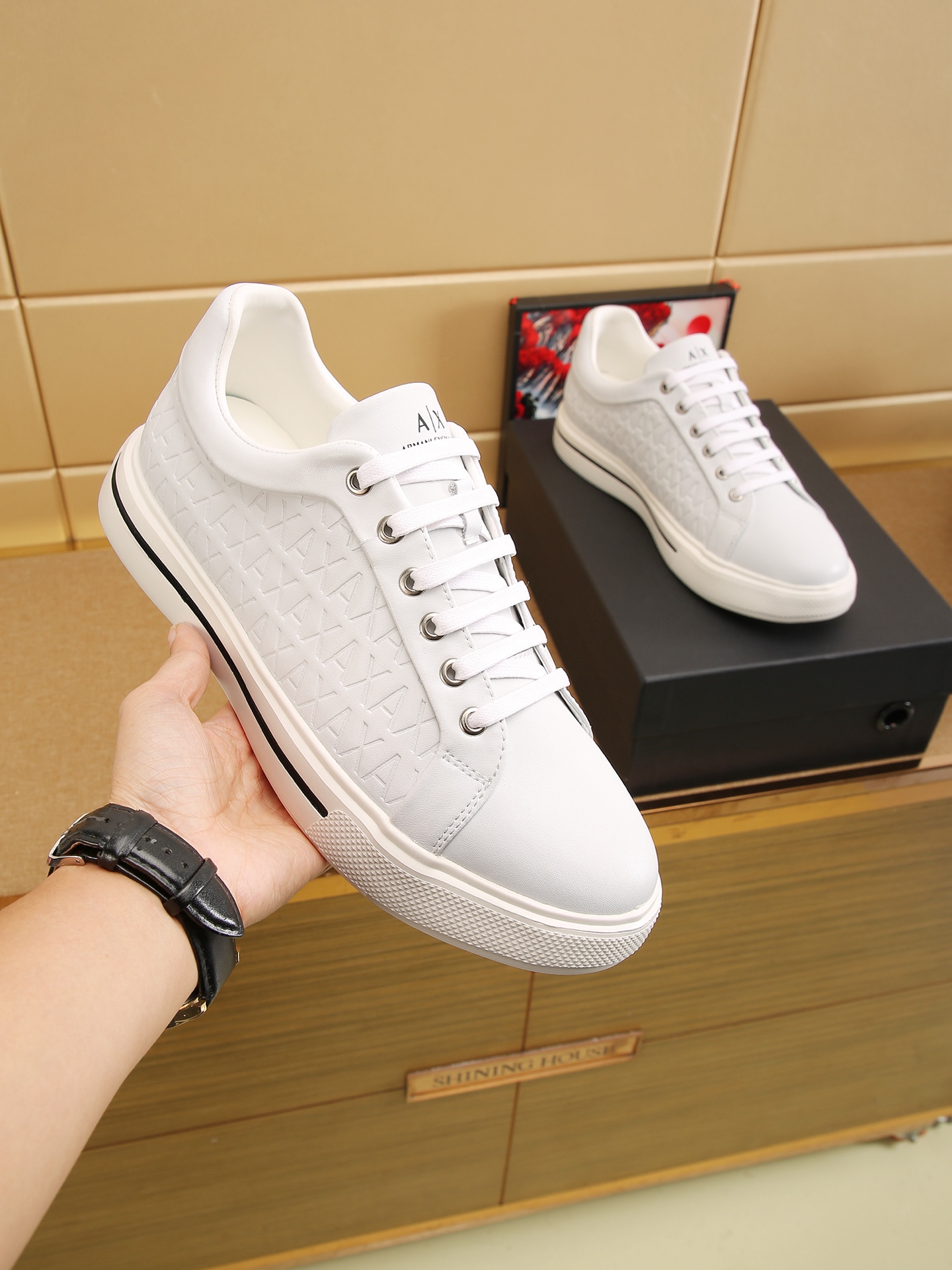 Cheap Armani Sneakers For Men in 208350, $75 USD- [IB208350] - Replica Armani Sneakers For Men