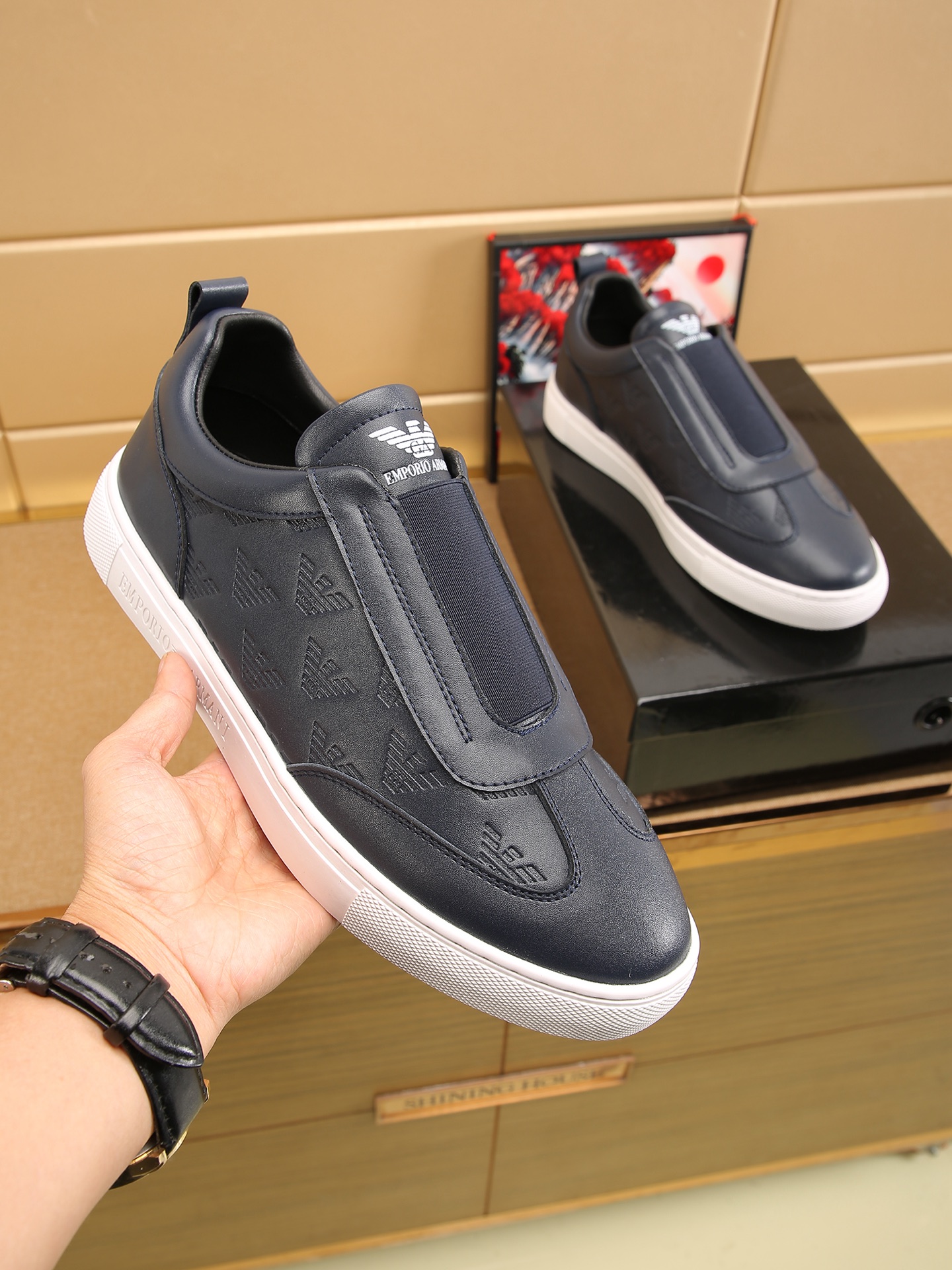 Cheap Armani Sneakers For Men in 208351, $75 USD- [IB208351] - Replica Armani Sneakers For Men