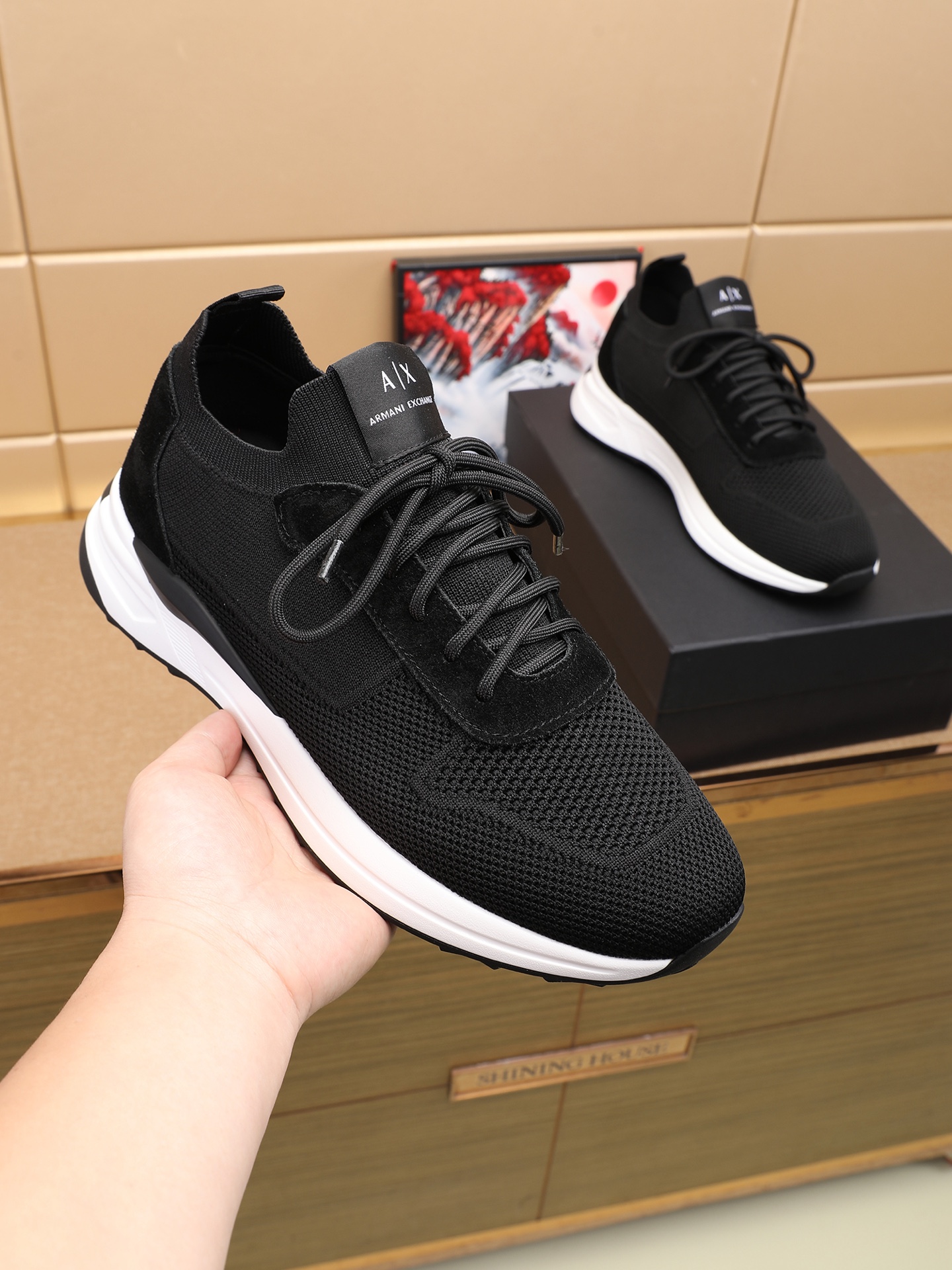 Cheap Armani Sneakers For Men in 208360, $75 USD- [IB208360] - Replica Armani Sneakers For Men