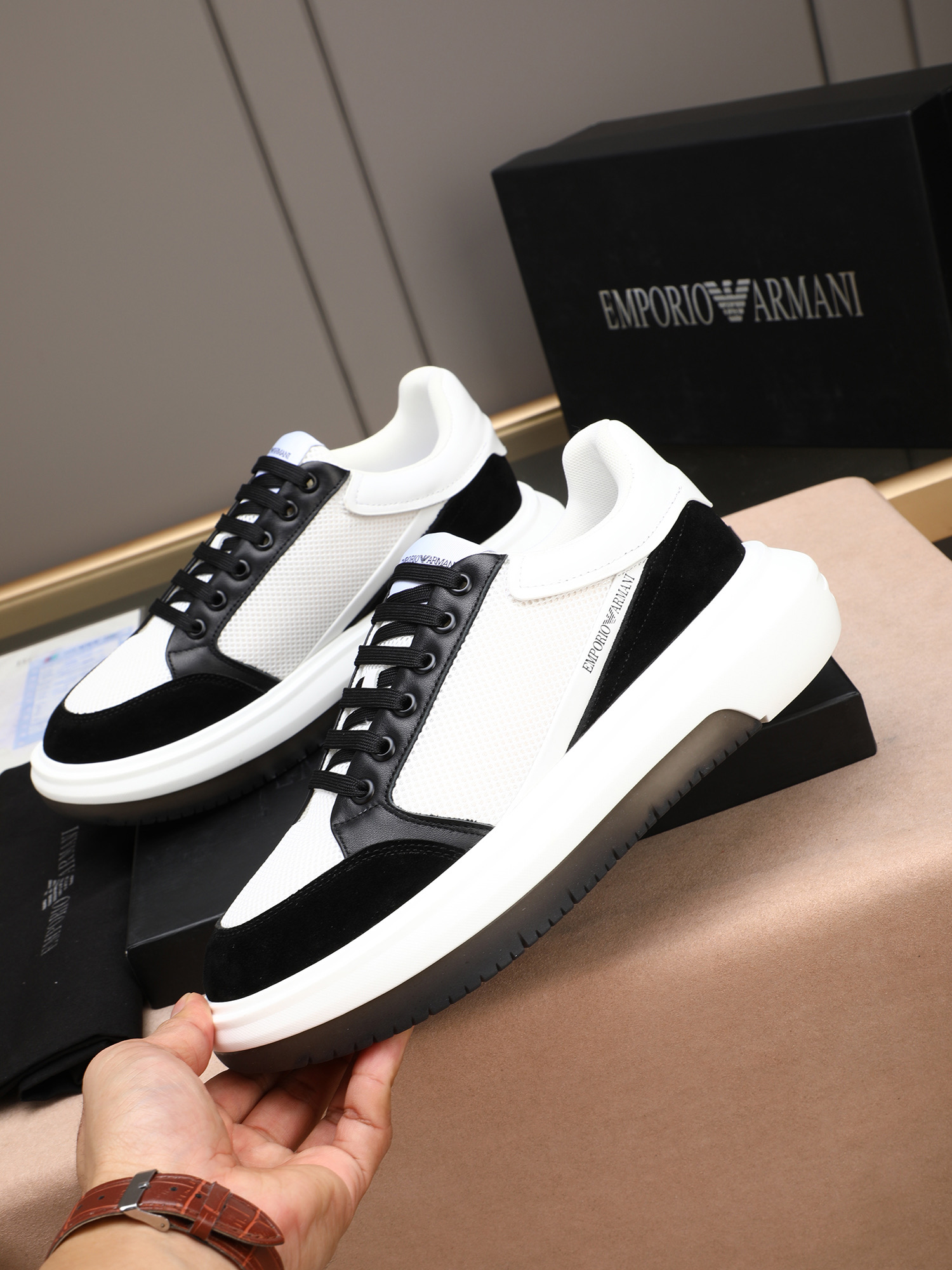 Cheap Armani Sneakers For Men in 208364, $80 USD- [IB208364] - Replica Armani Sneakers For Men