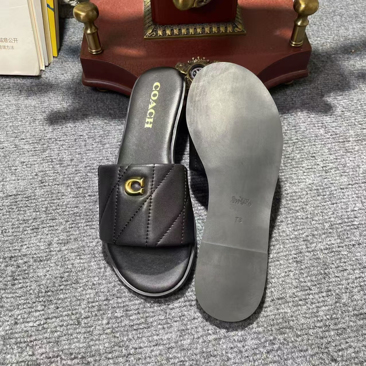 Cheap new Women Coach Slippers Good quality size 36-41 in 208583, $60 USD- [IB208583] - Replica Coach Slippers