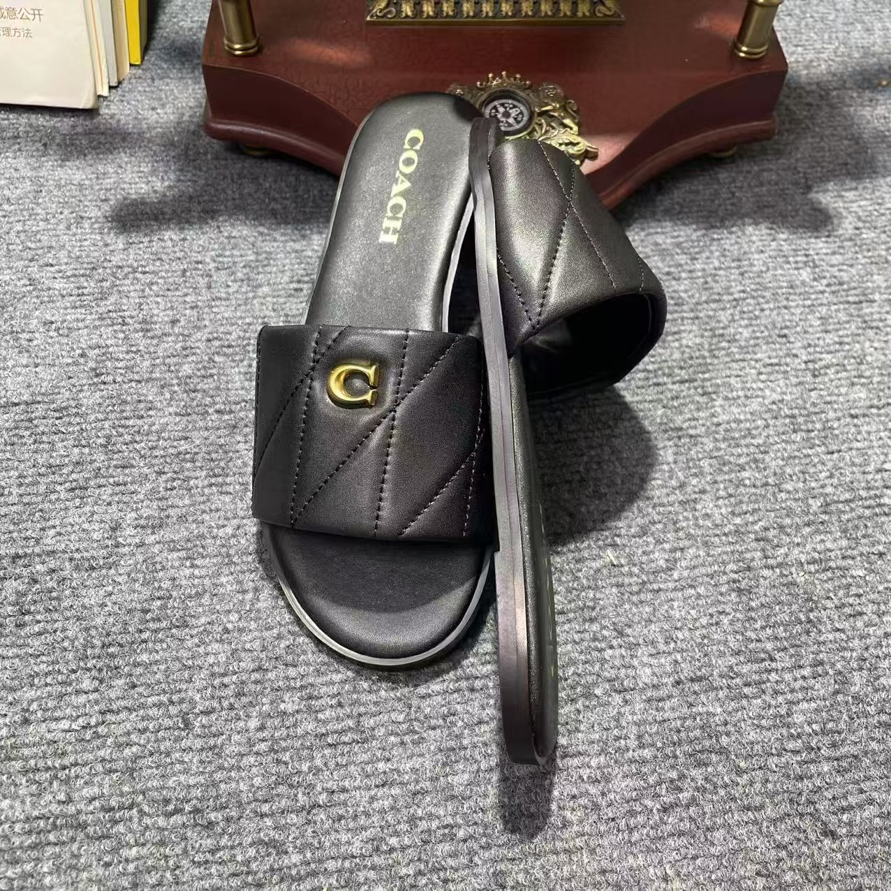 Cheap new Women Coach Slippers Good quality size 36-41 in 208583, $60 USD- [IB208583] - Replica Coach Slippers