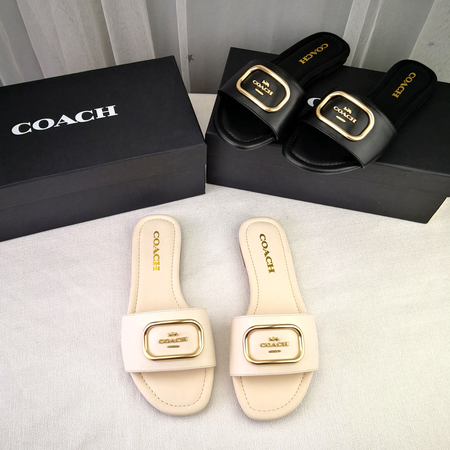 Cheap new Women Coach Slippers  size 35-40 in 208606, $58 USD- [IB208606] - Replica Coach Slippers