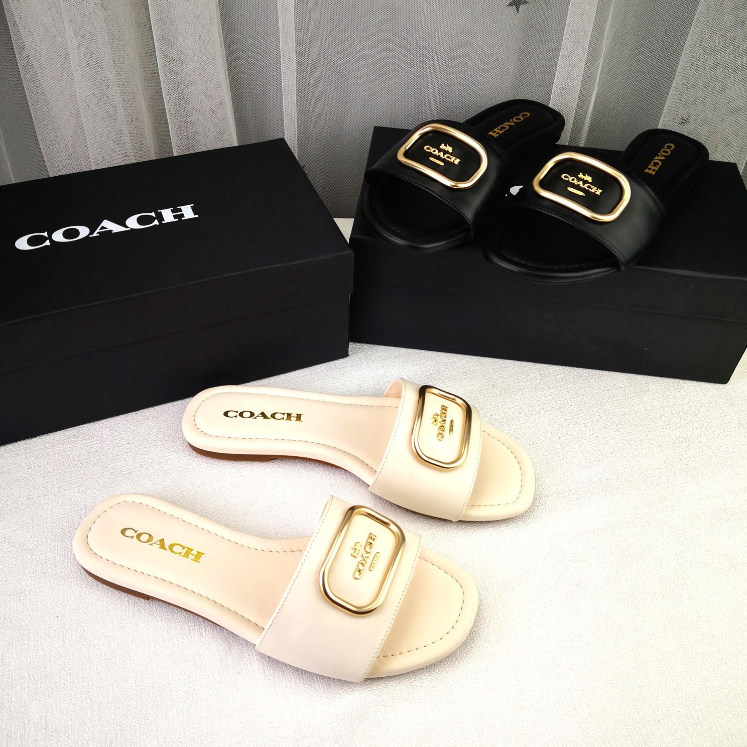 Cheap new Women Coach Slippers  size 35-40 in 208606, $58 USD- [IB208606] - Replica Coach Slippers