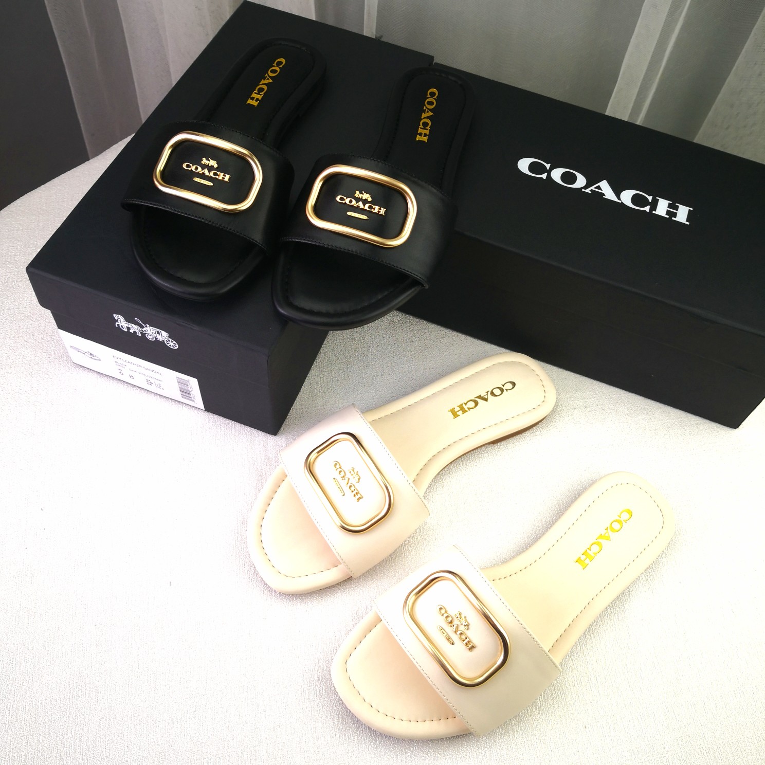 Cheap new Women Coach Slippers  size 35-40 in 208606, $58 USD- [IB208606] - Replica Coach Slippers