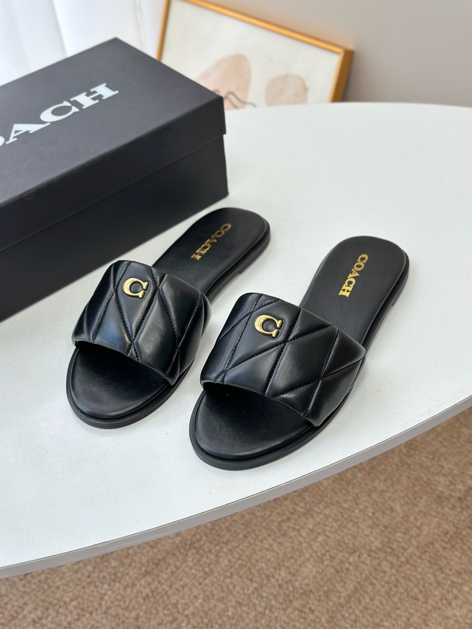 Cheap new Women Coach Slippers  size 35-40 in 208607, $58 USD- [IB208607] - Replica Coach Slippers
