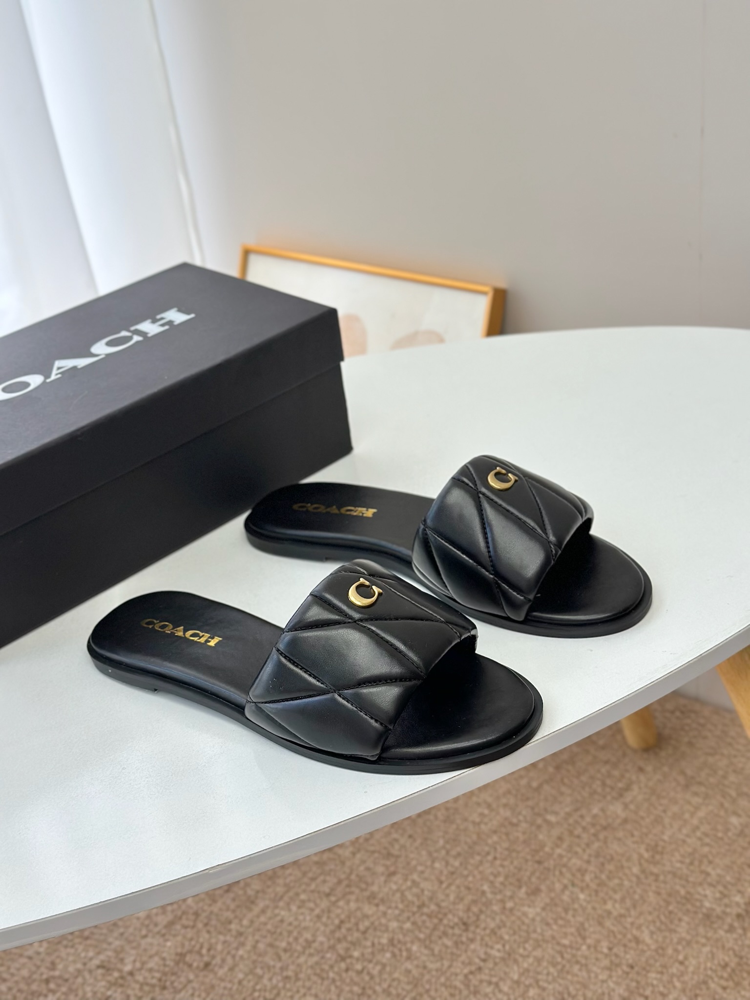 Cheap new Women Coach Slippers  size 35-40 in 208607, $58 USD- [IB208607] - Replica Coach Slippers