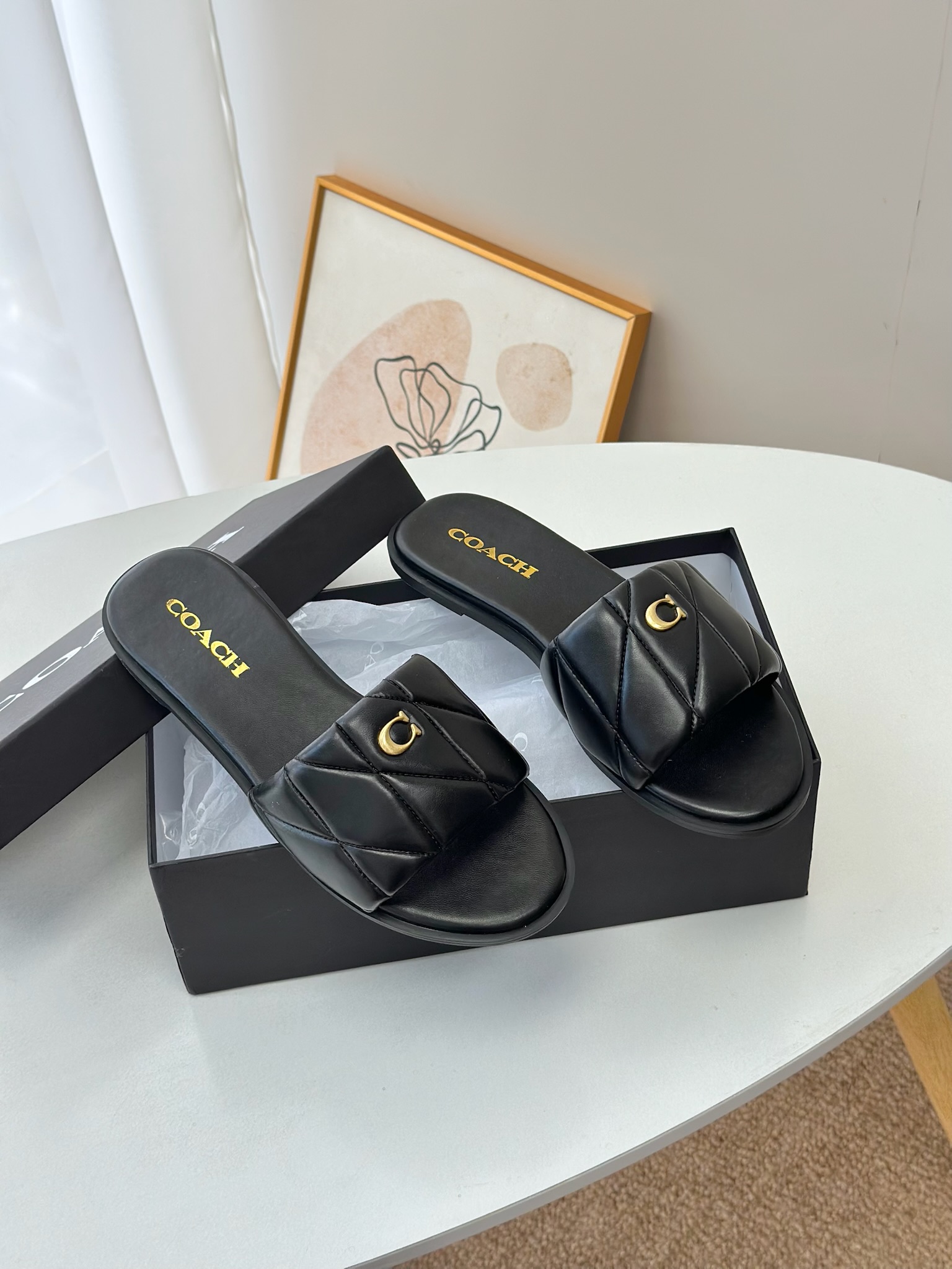 Cheap new Women Coach Slippers  size 35-40 in 208607, $58 USD- [IB208607] - Replica Coach Slippers