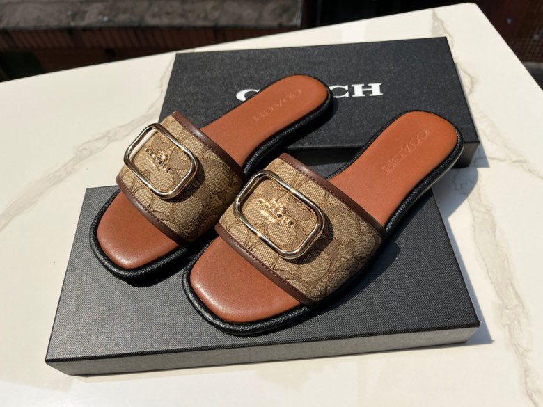 Cheap new Women Coach Slippers  size 35-41 in 208610, $58 USD- [IB208610] - Replica Coach Slippers