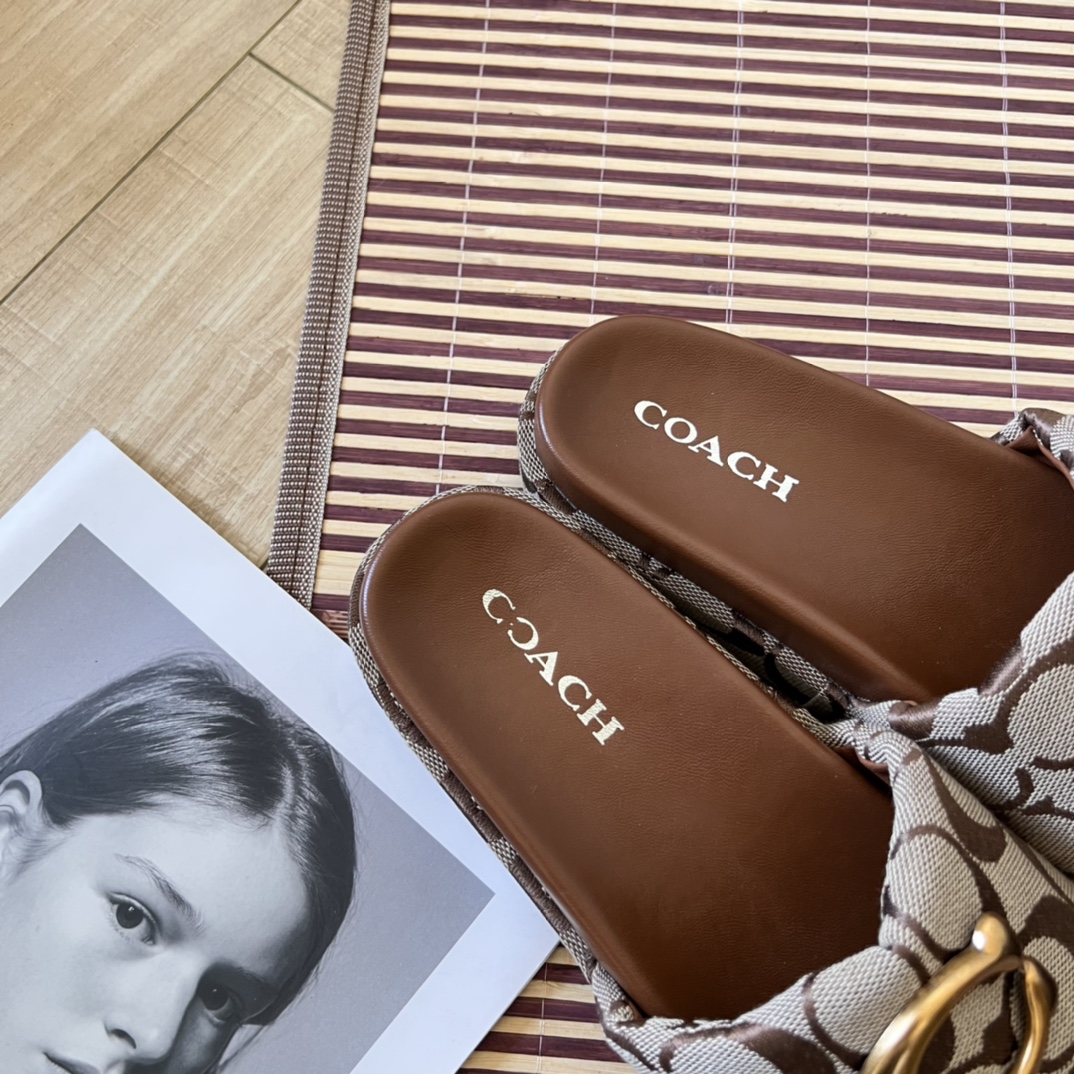 Cheap new Women Coach  size 35-40 in 208629, $45 USD- [IB208629] - Replica Coach Slippers