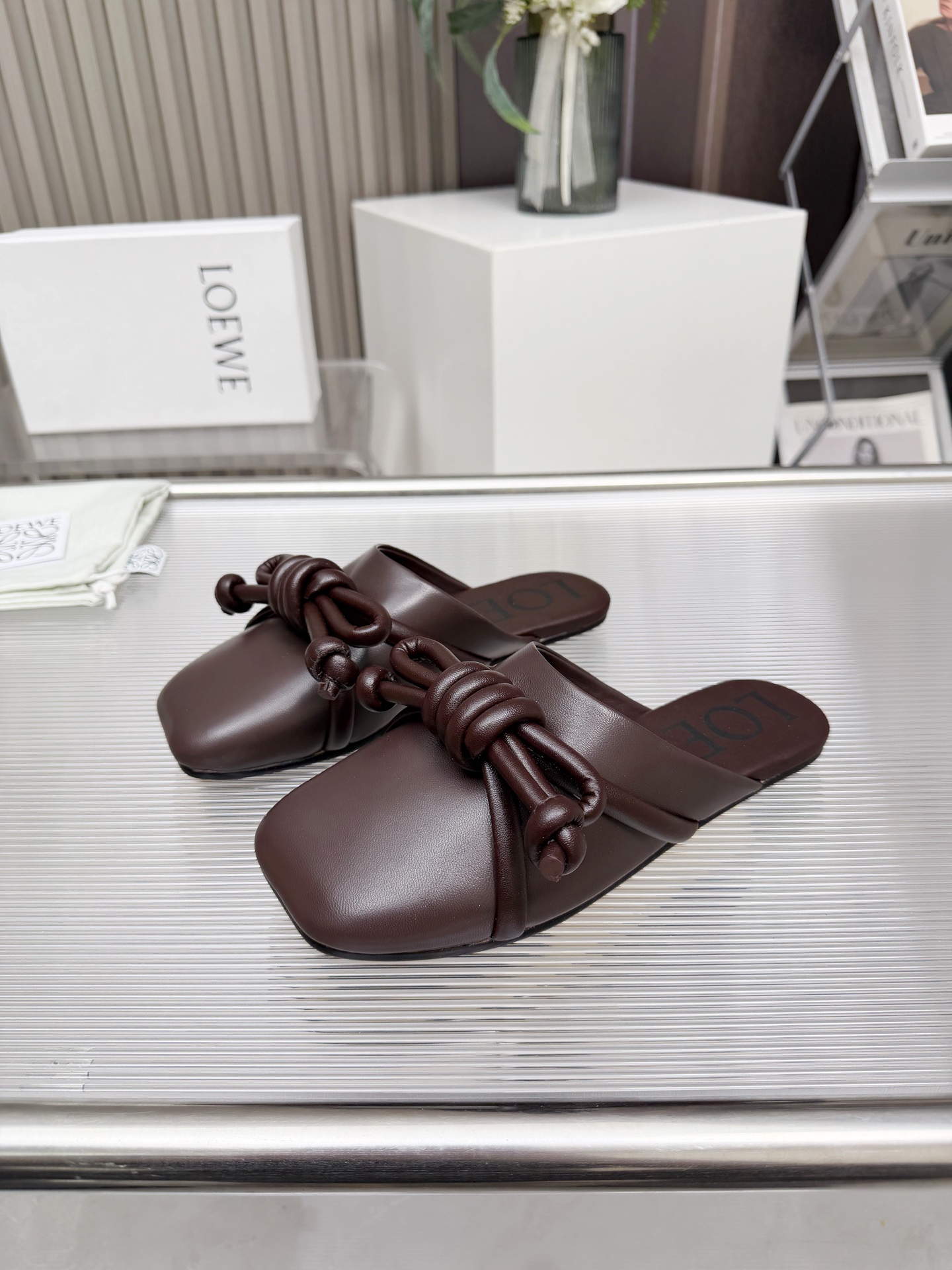 Cheap New Arrivals Loewe Slippers For Women Loewe Slides For Women in 208701, $65 USD- [IB208701] - Replica Loewe Slippers