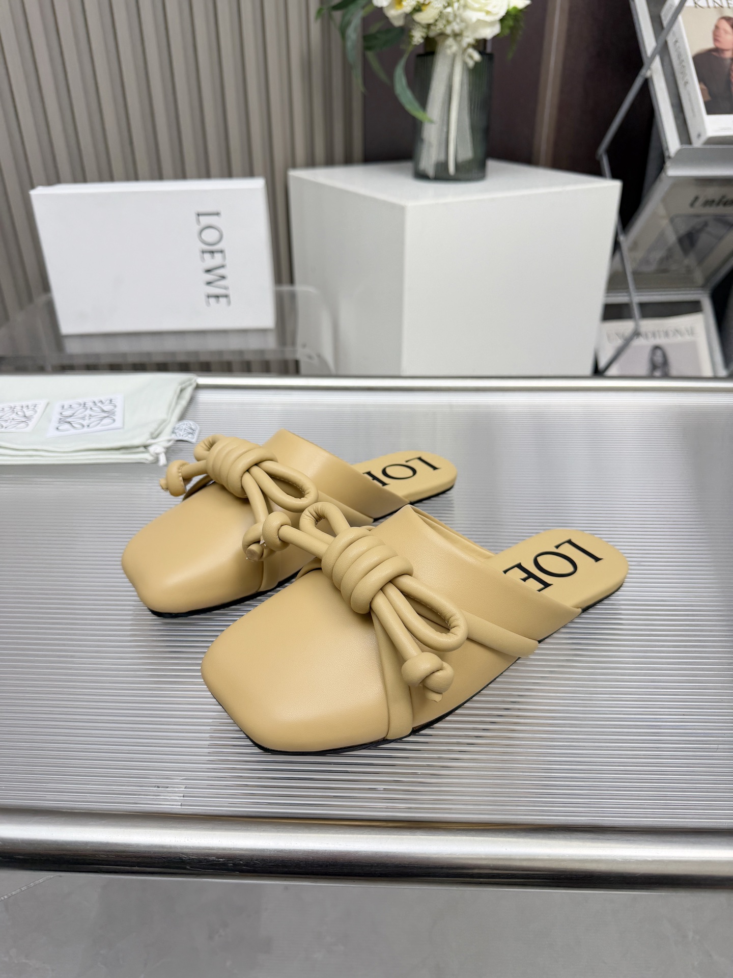 Cheap New Arrivals Loewe Slippers For Women Loewe Slides For Women in 208704, $65 USD- [IB208704] - Replica Loewe Slippers