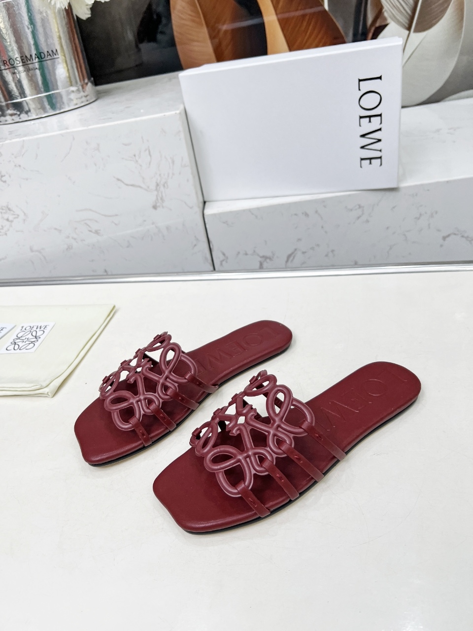 Cheap New Arrivals Loewe Slippers For Women Loewe Slides For Women in 208717, $60 USD- [IB208717] - Replica Loewe Slippers