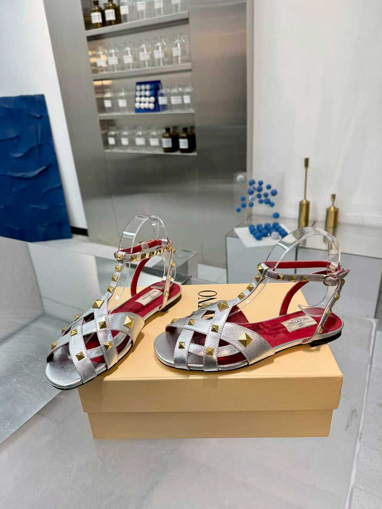 Cheap New Arrivals Valentino Sandals For Women in 208724, $75 USD- [IB208724] - Replica Valentino Slippers and Sandals For Women