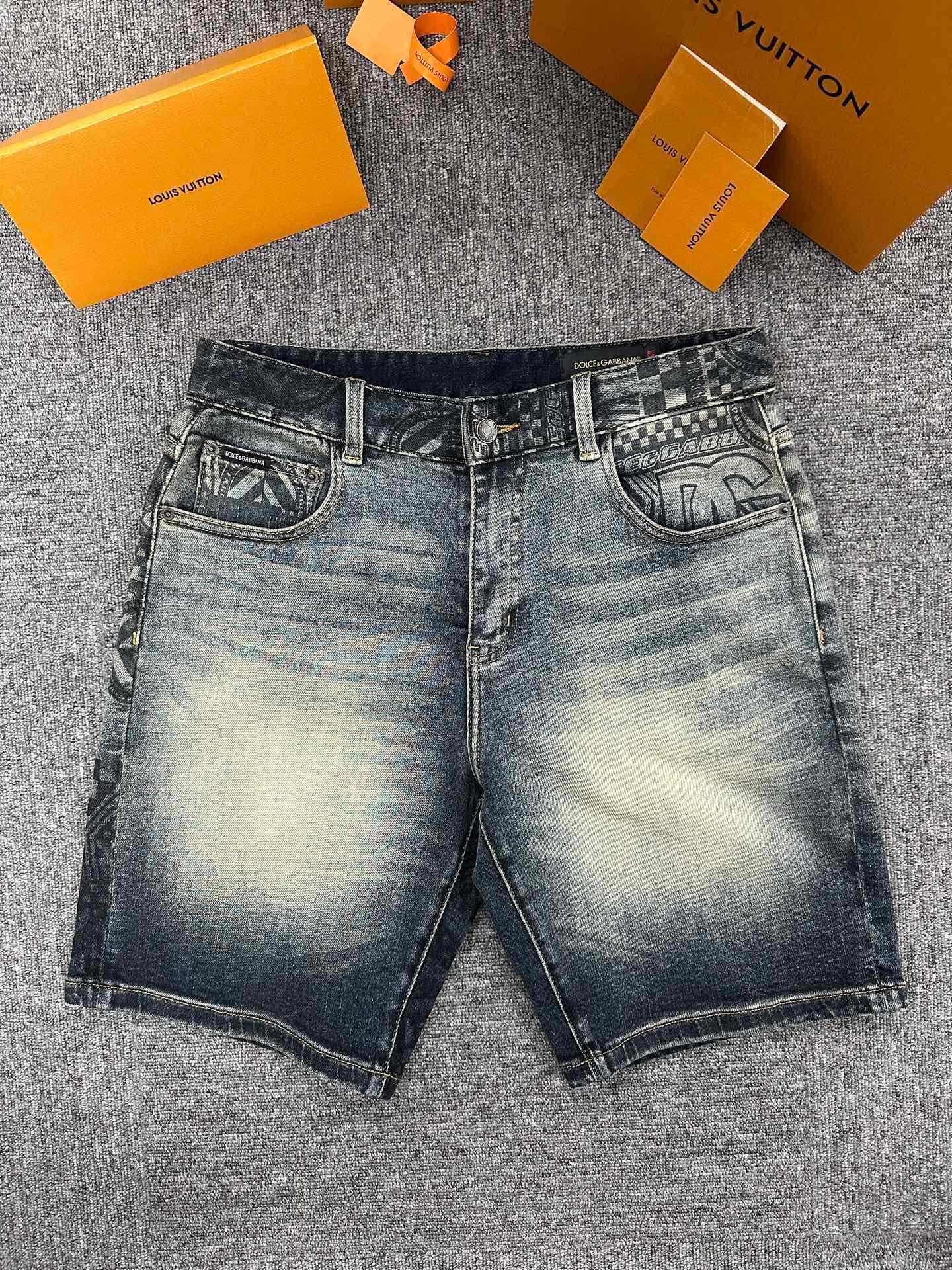Cheap High quality DG Short Jeans For Men in 208791, $65 USD- [IB208791] - Replica DG Short Jeans For Men
