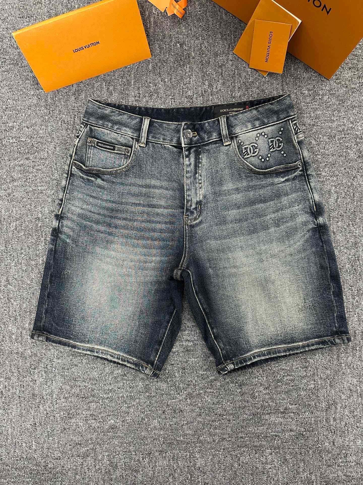 Cheap High quality DG Short Jeans For Men in 208793, $65 USD- [IB208793] - Replica DG Short Jeans For Men