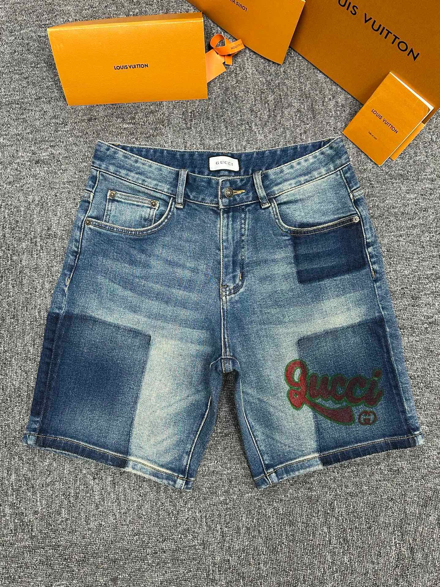 Cheap High quality Gucci Short Jeans For Men in 208797, $65 USD- [IB208797] - Replica Gucci Short Jeans For Men