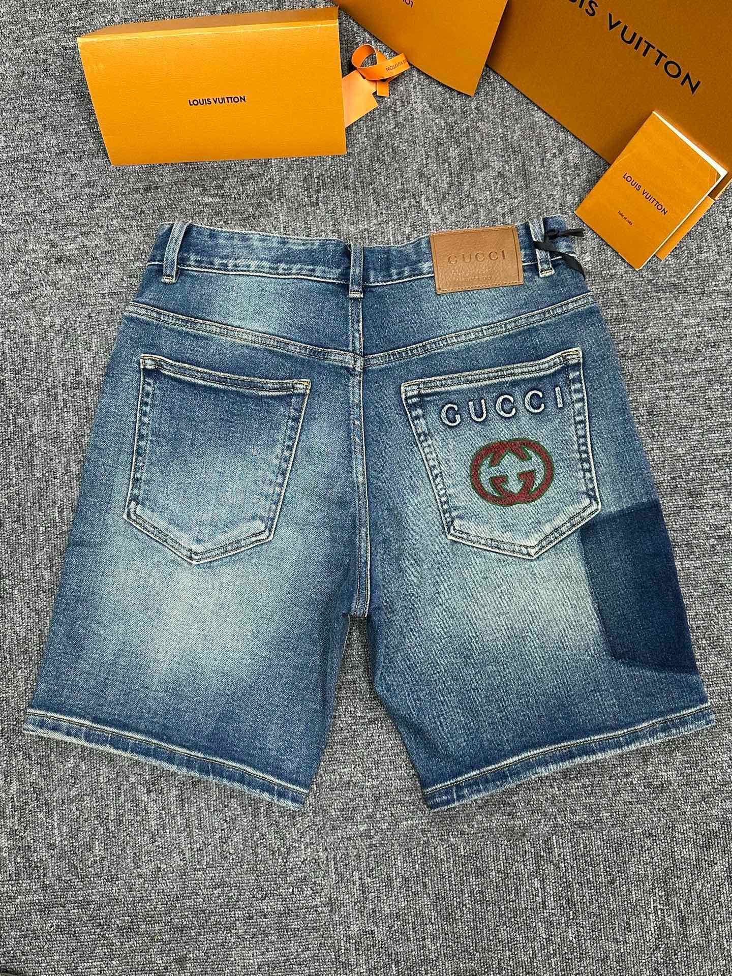Cheap High quality Gucci Short Jeans For Men in 208797, $65 USD- [IB208797] - Replica Gucci Short Jeans For Men