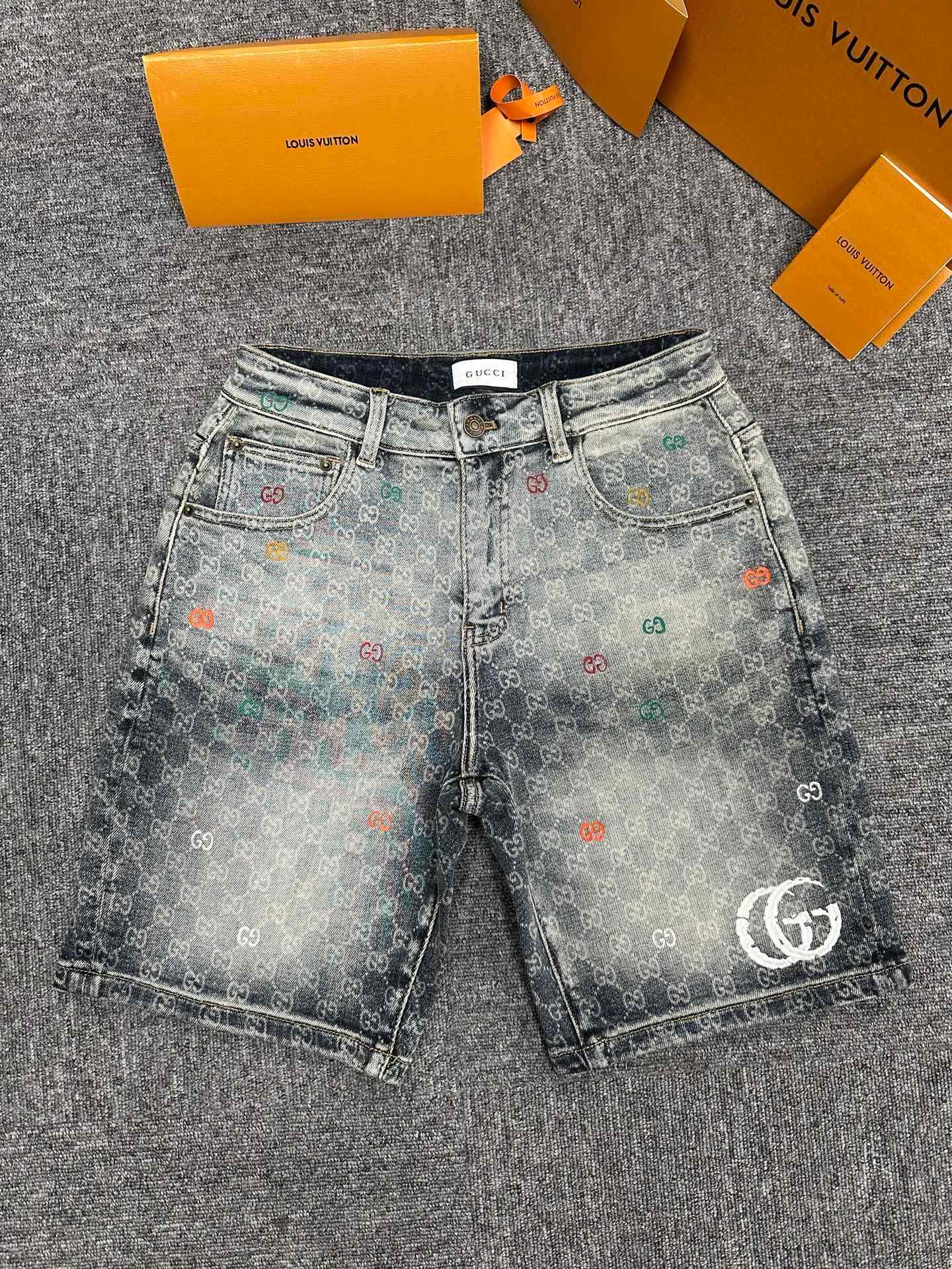 Cheap High quality Gucci Short Jeans For Men in 208798, $65 USD- [IB208798] - Replica Gucci Short Jeans For Men