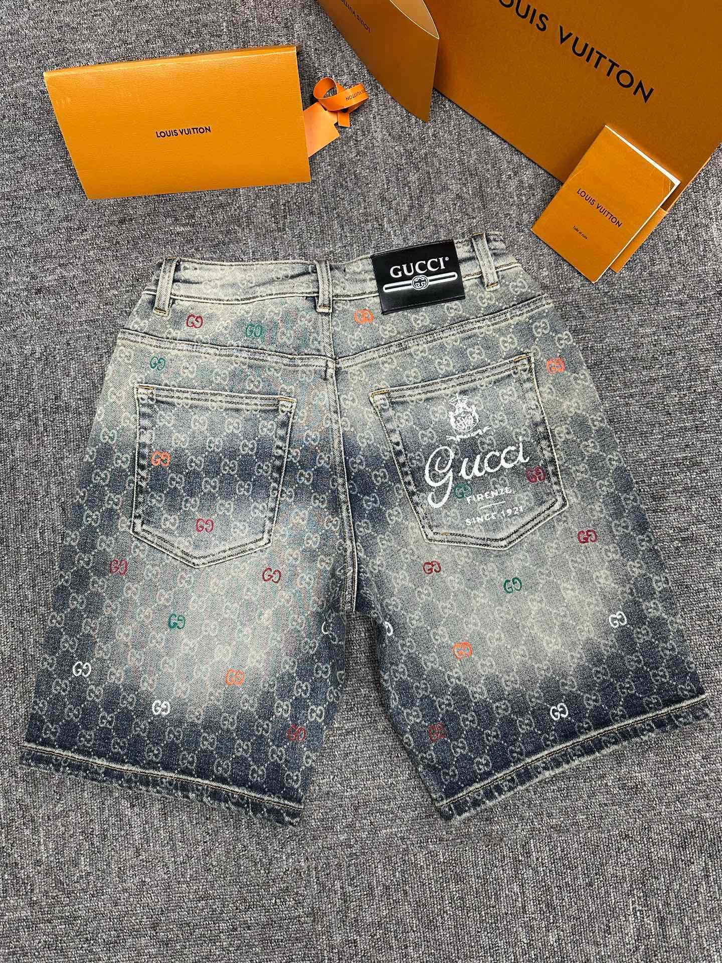 Cheap High quality Gucci Short Jeans For Men in 208798, $65 USD- [IB208798] - Replica Gucci Short Jeans For Men