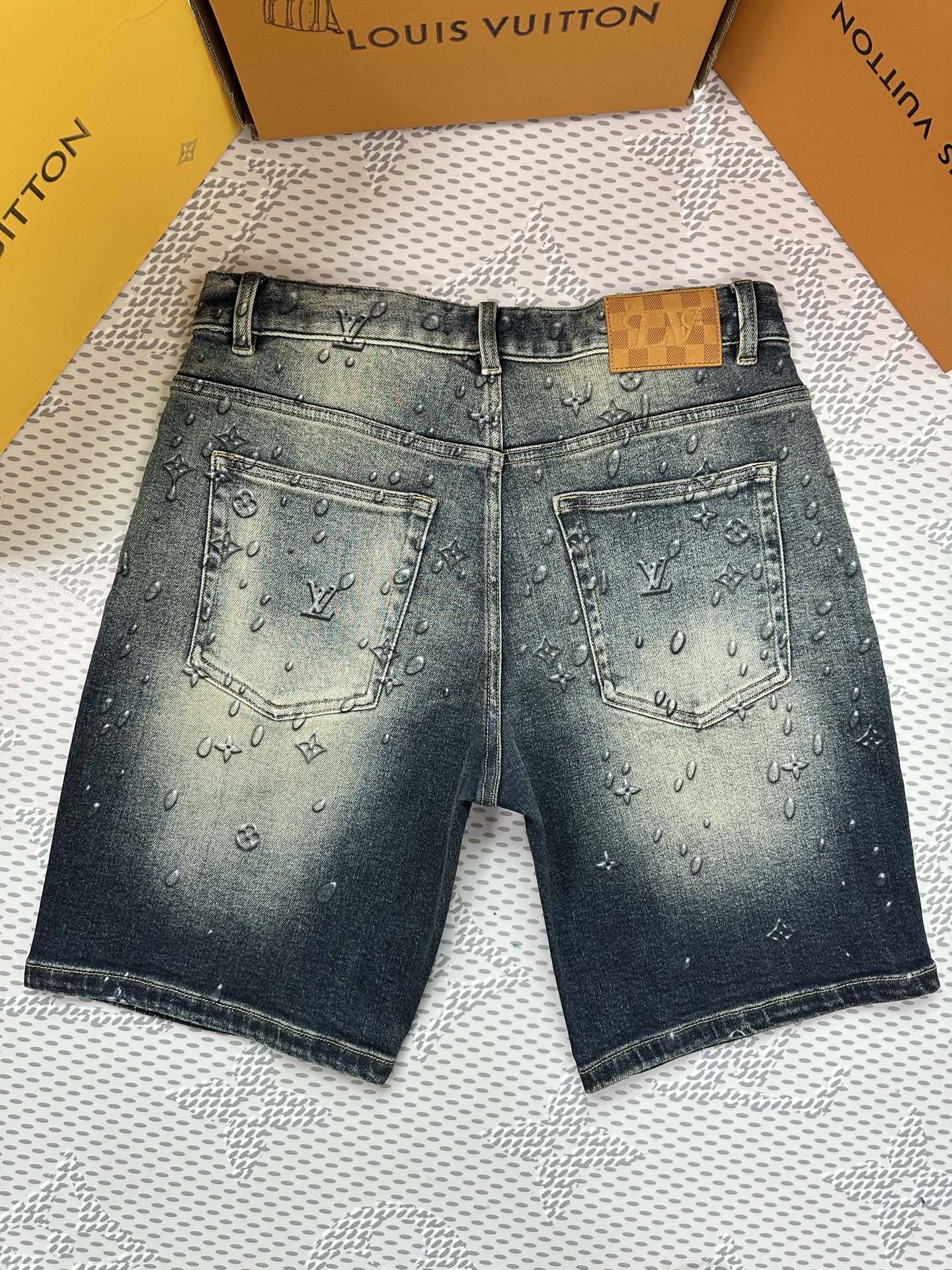 Cheap High quality Louis Vuitton Short Jeans For Men in 208803, $65 USD- [IB208803] - Replica Louis Vuitton Short Jeans For Men