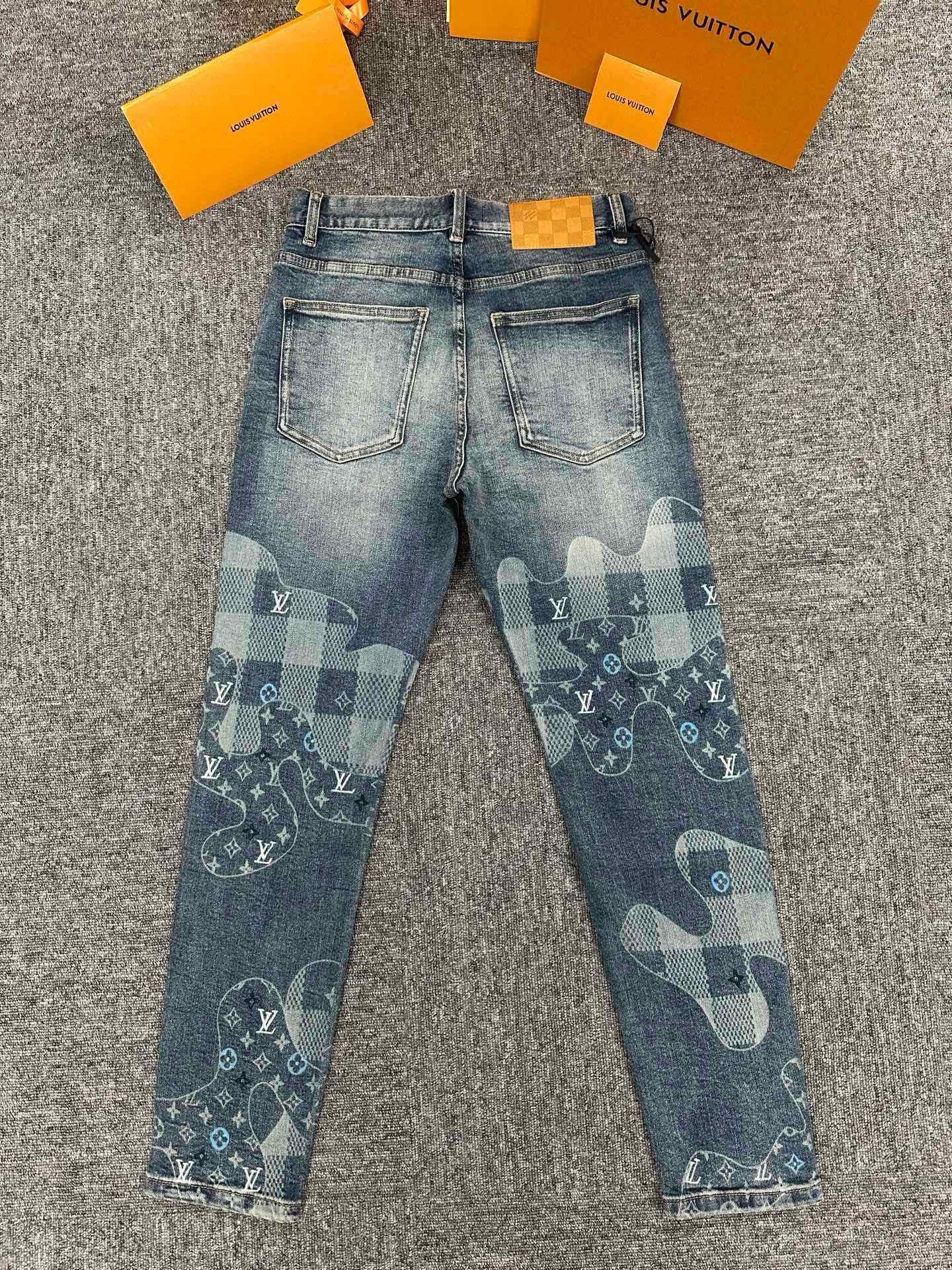 Cheap High quality Louis Vuitton Jeans For Men in 208806, $75 USD- [IB208806] - Replica Louis Vuitton Jeans for Men