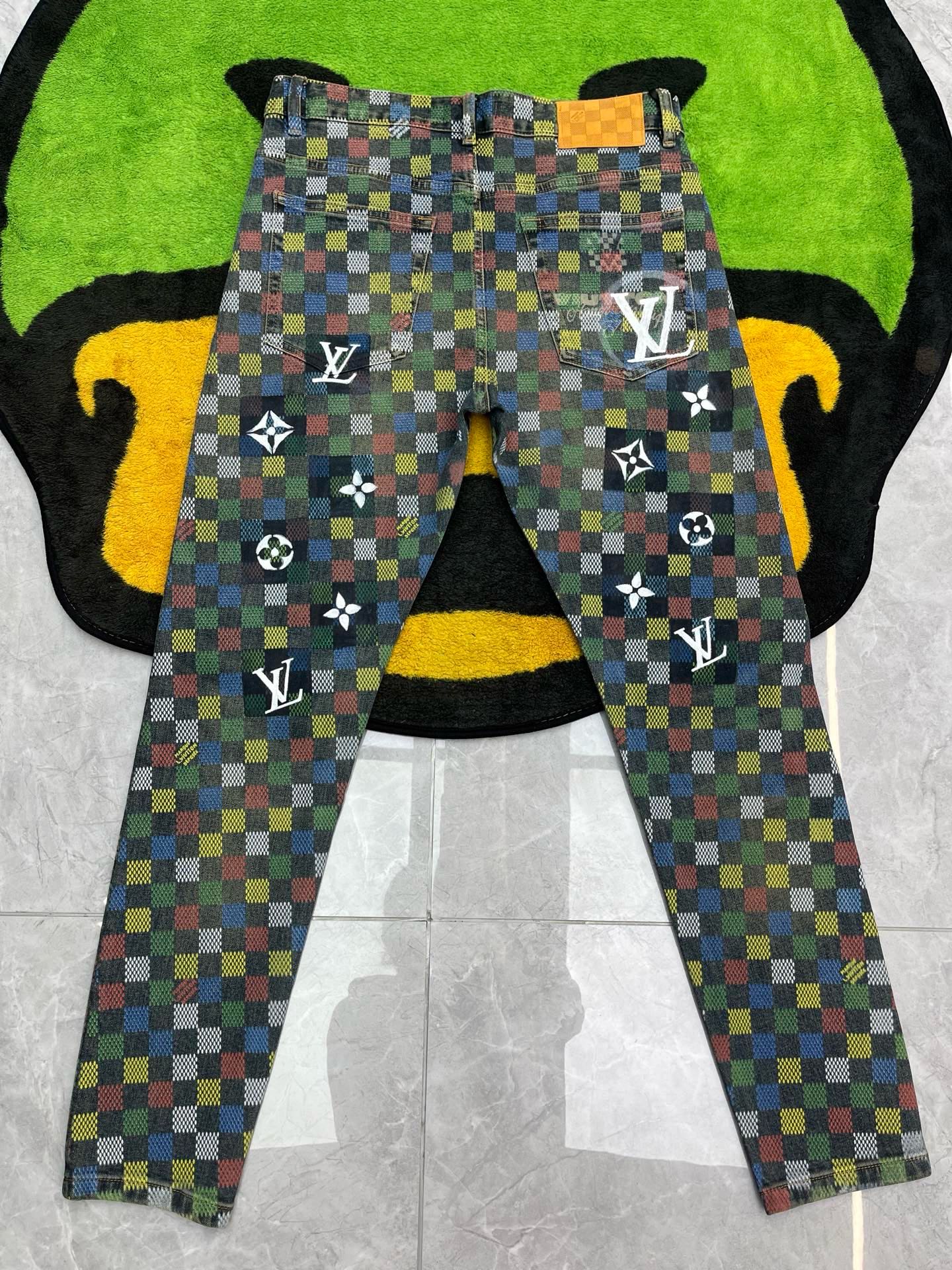 Cheap High quality Louis Vuitton Jeans For Men in 208807, $75 USD- [IB208807] - Replica Louis Vuitton Jeans for Men