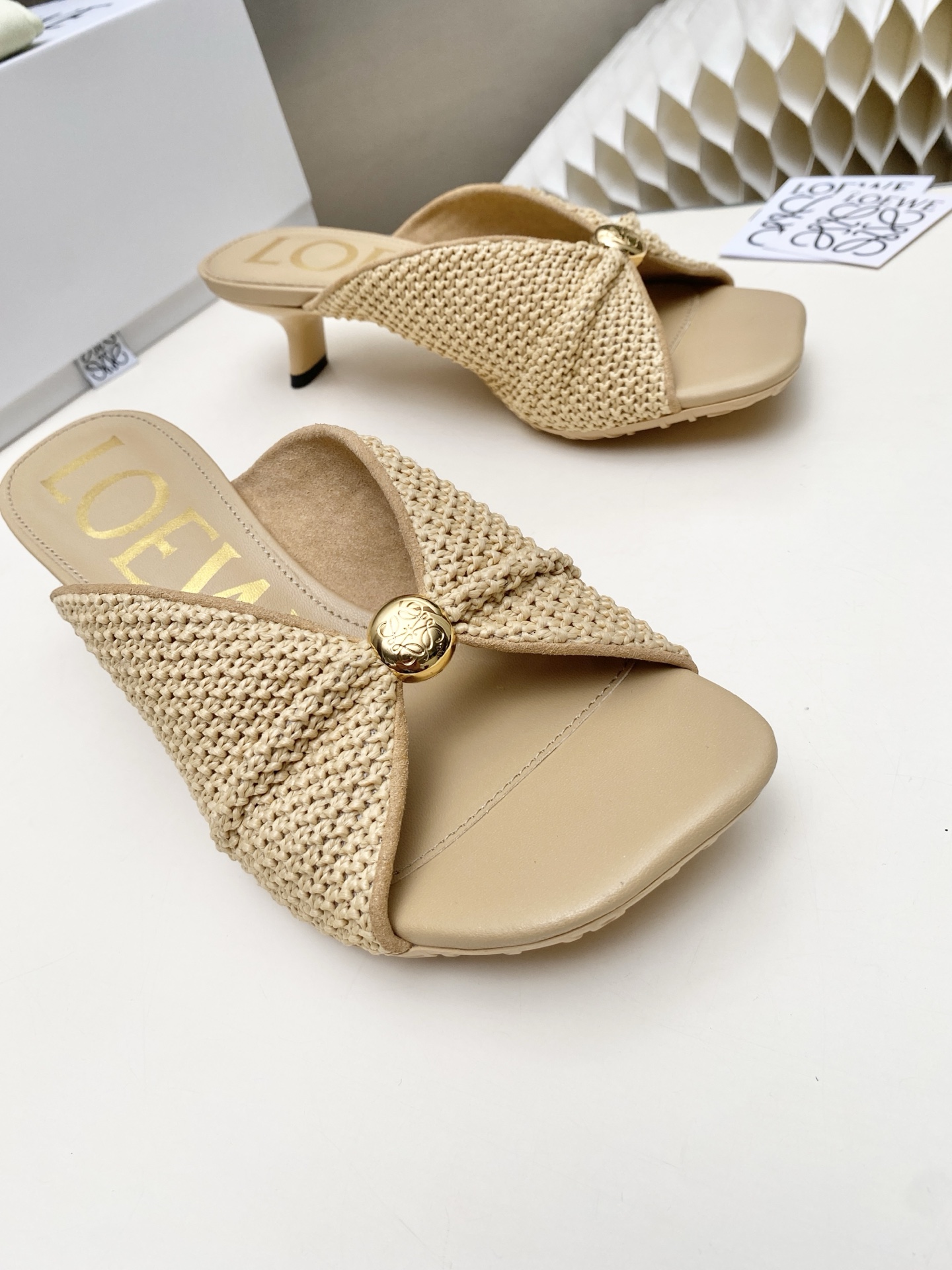 Cheap New Arrivals Loewe Sandals For Women in 208808, $75 USD- [IB208808] - Replica Loewe Slippers