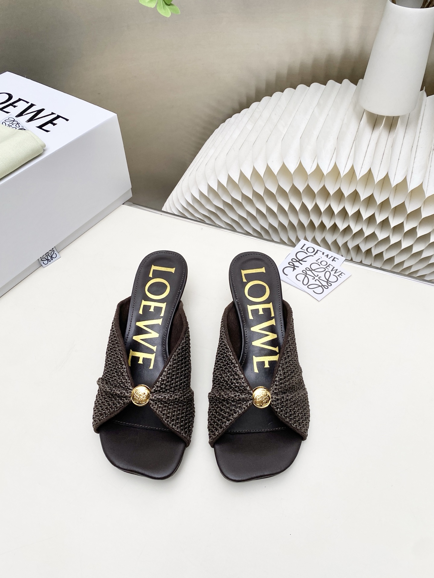 Cheap New Arrivals Loewe Sandals For Women in 208811, $75 USD- [IB208811] - Replica Loewe Slippers