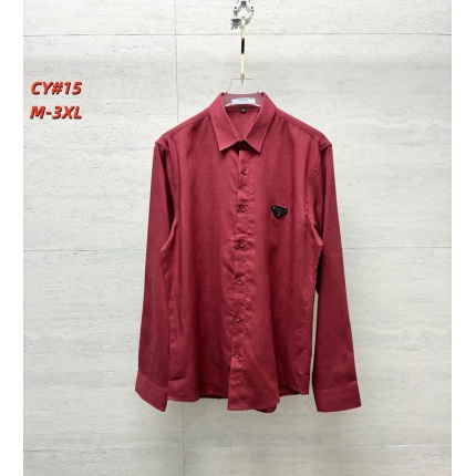 Prada Long-Sleeved Polo Shirts for Men in 208991