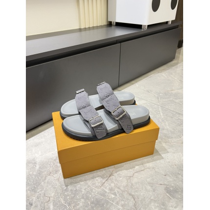 Cheap Louis Vuitton Slippers For Men in 211228, $50 USD- [IB211228] - Replica Louis Vuitton Slippers For Men