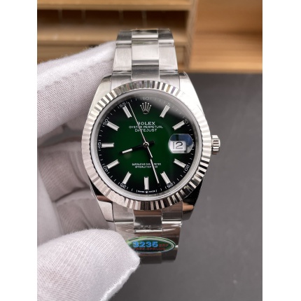 Rolex Logbook New Model - Porcelain Gradient Green Logbook 41mm Watches in 211486