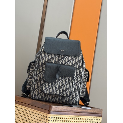 New Dior AAA-quality men's saddle-style backpack with two shoulder straps in 212027