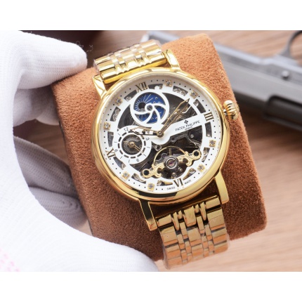 Patek Philippe high-quality open-work mechanical wristwatch in 212483