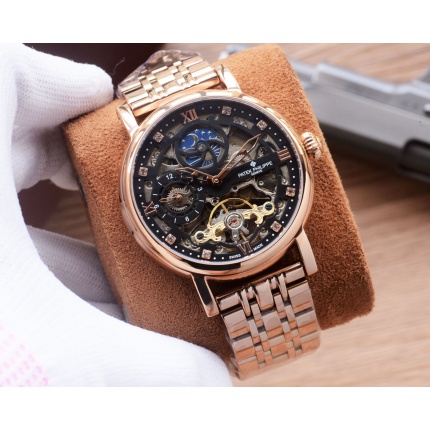 Patek Philippe high-quality open-work mechanical wristwatch in 212487