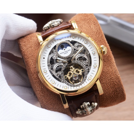 Patek Philippe high-quality open-work mechanical wristwatch in 212491