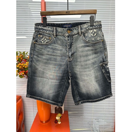 Cheap Louis Vuitton Short Jeans For Men in 212883, $65 USD- [IB212883] - Replica Louis Vuitton Short Jeans For Men