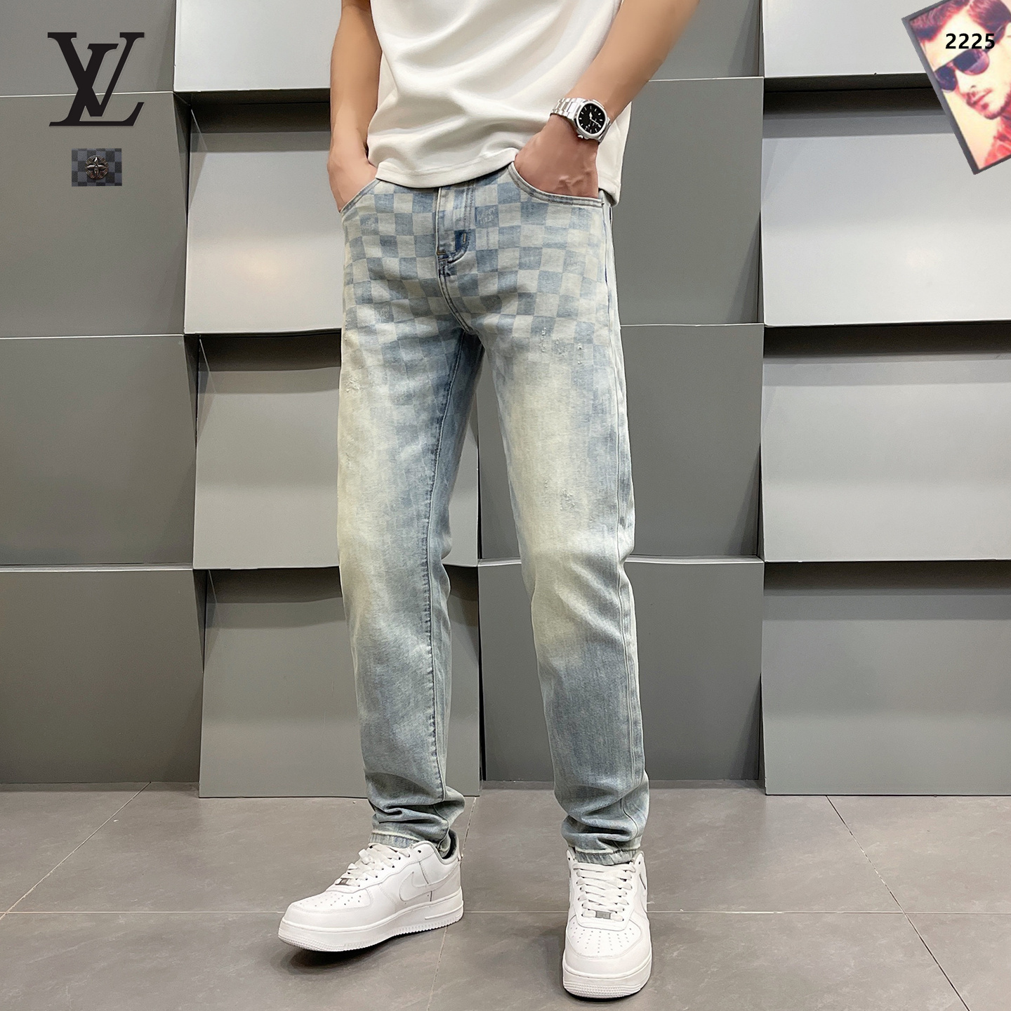 Cheap Louis Vuitton Jeans for Men in 208971, $50 USD- [IB208971] - Replica Louis Vuitton Jeans for Men