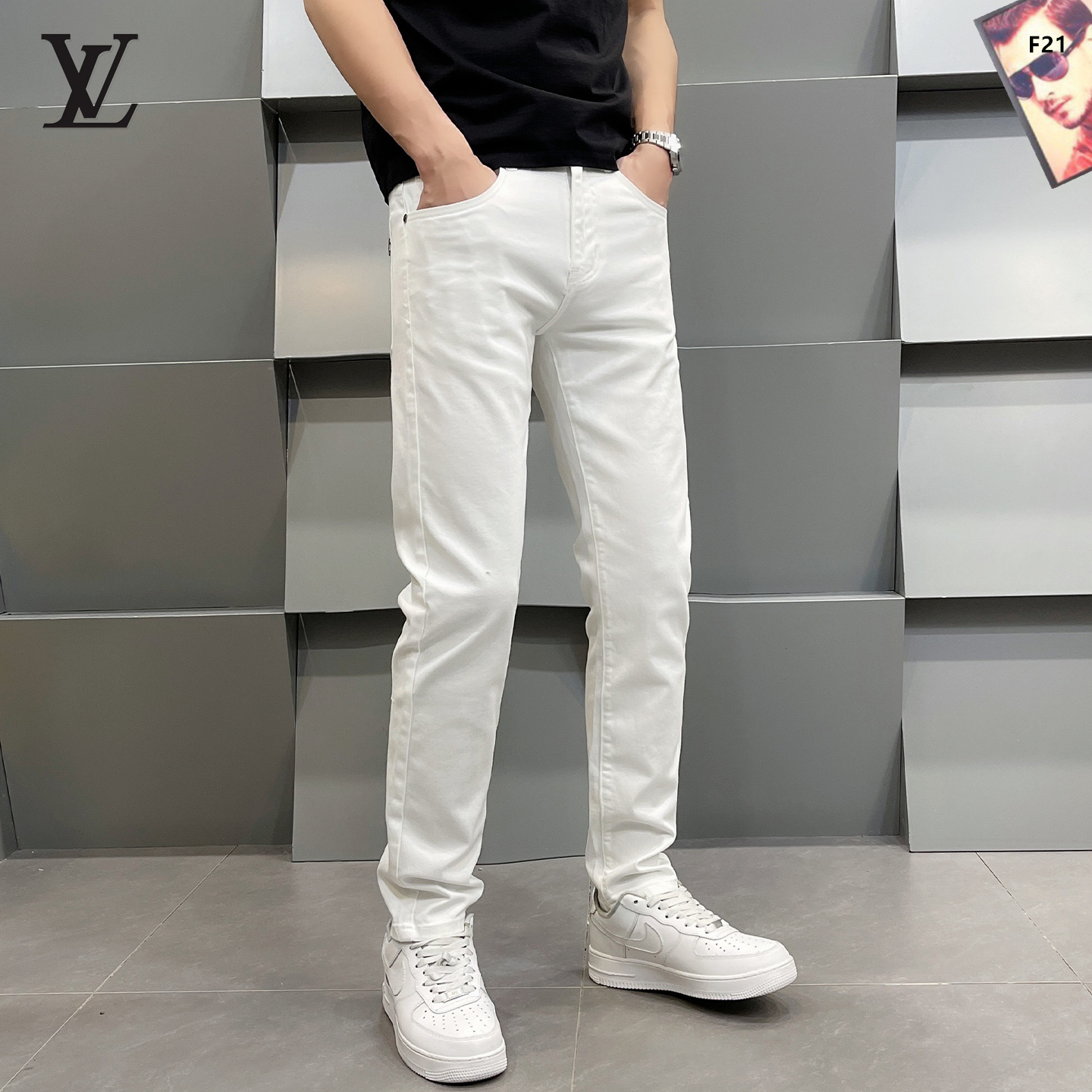 Cheap Louis Vuitton Jeans for Men in 208972, $50 USD- [IB208972] - Replica Louis Vuitton Jeans for Men