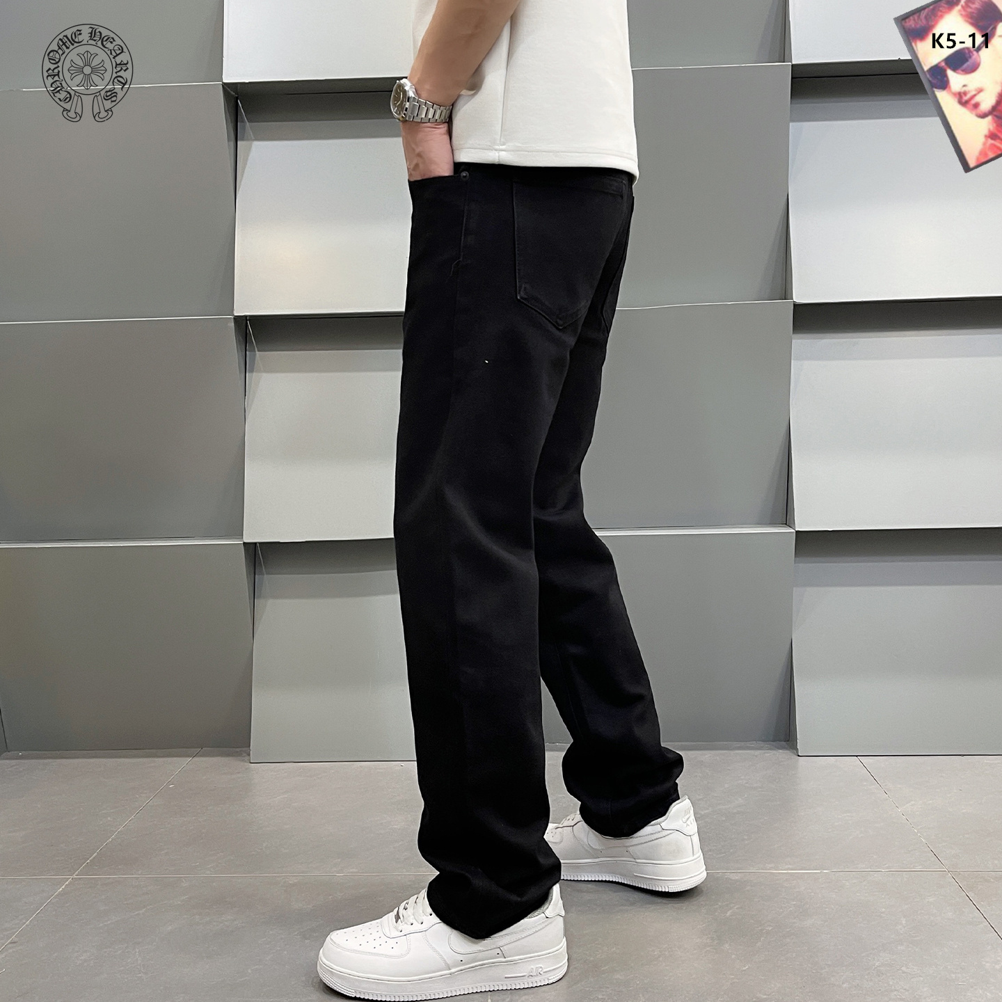 Cheap Chrome Hearts Jeans in 208974, $50 USD- [IB208974] - Replica Chrome Hearts Jeans