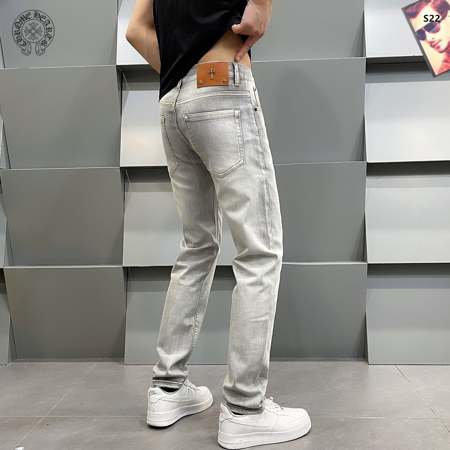 Cheap Chrome Hearts Jeans in 208975, $50 USD- [IB208975] - Replica Chrome Hearts Jeans