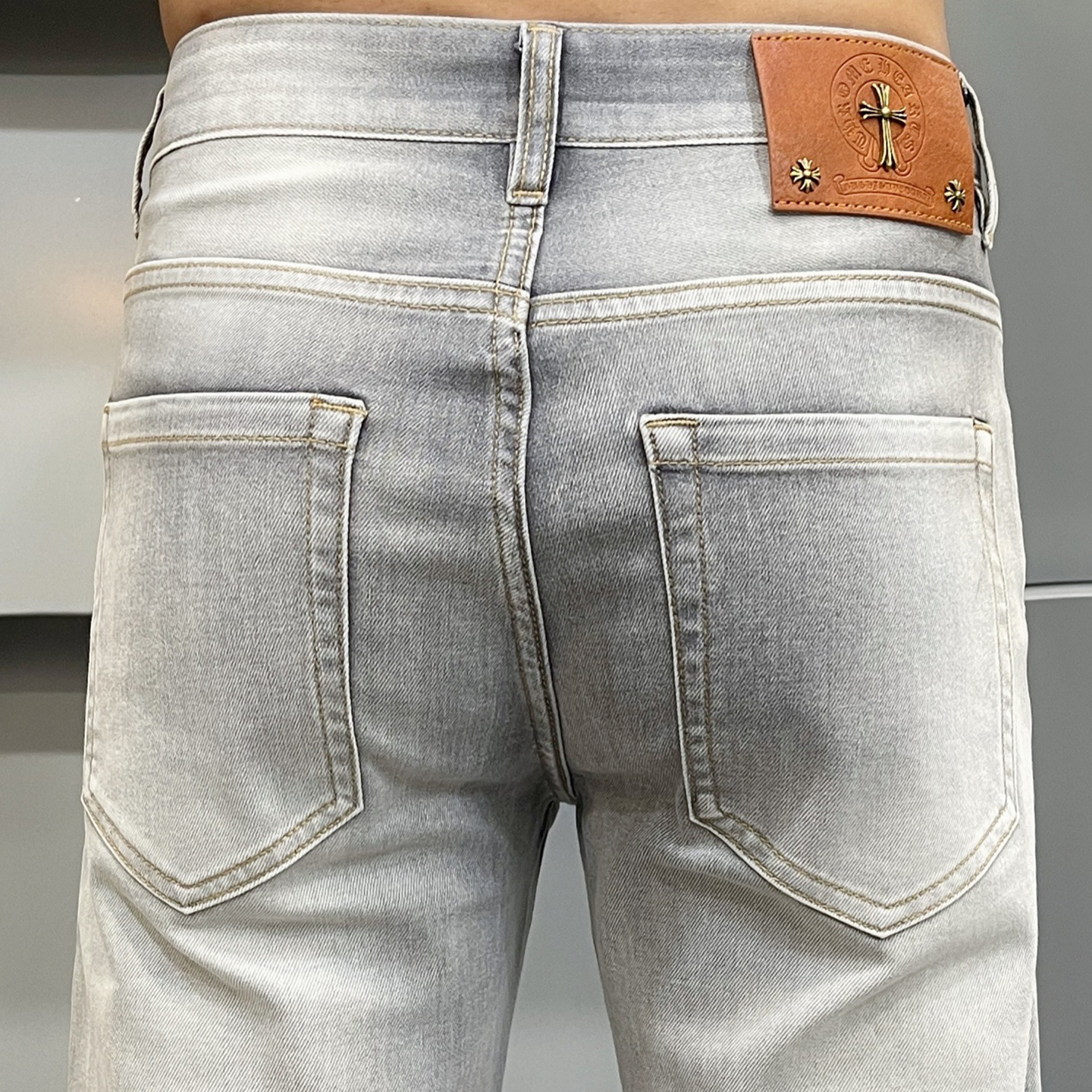 Cheap Chrome Hearts Jeans in 208975, $50 USD- [IB208975] - Replica Chrome Hearts Jeans