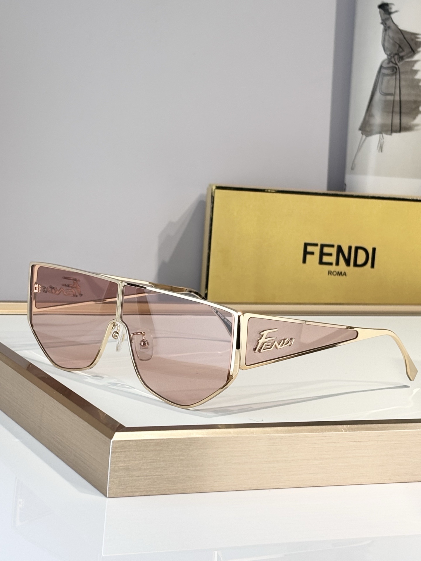 Cheap Fendi AAA quality Sunglasses in 209055, $45 USD- [IB209055] - Replica Fendi AAA quality Sunglasses