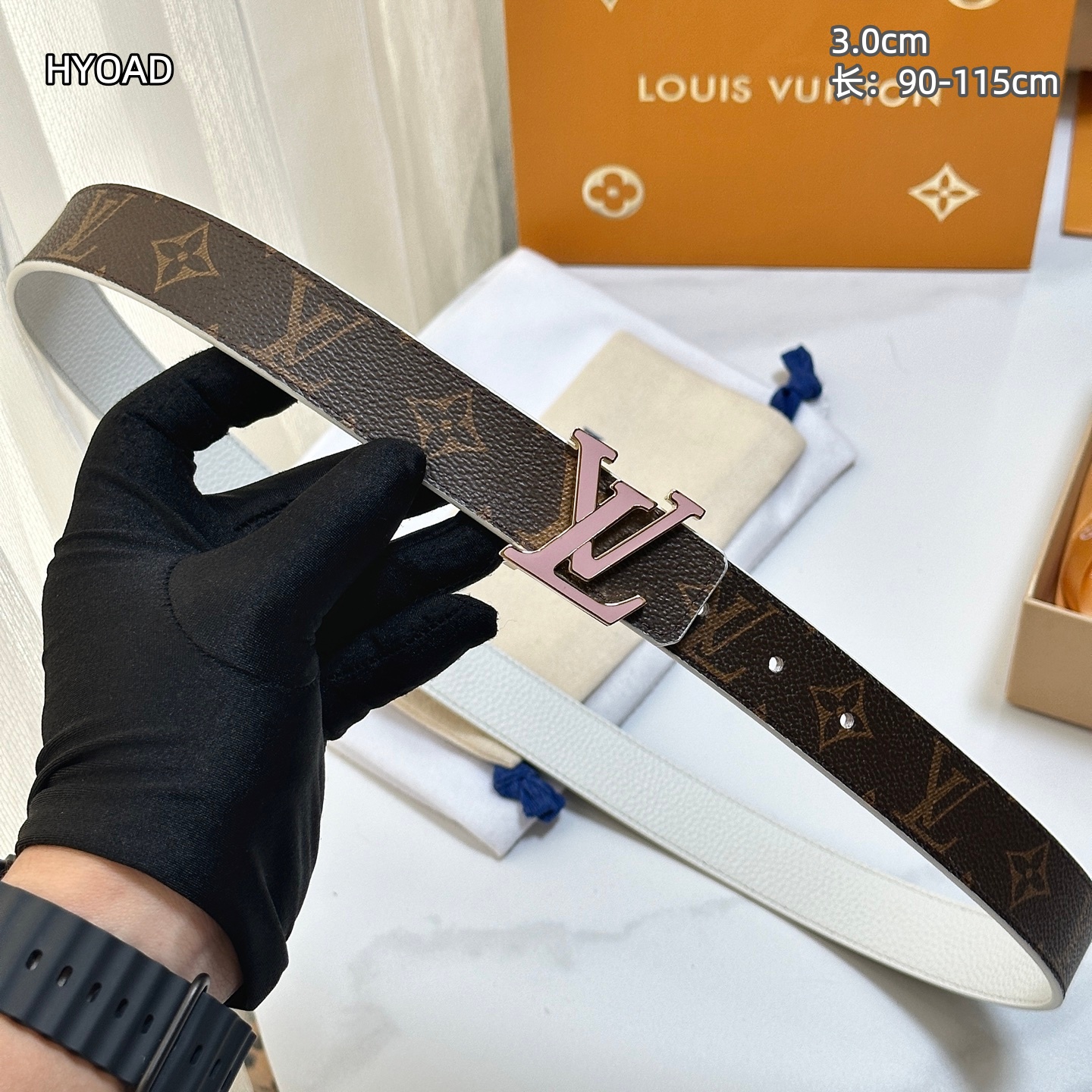 Cheap Louis Vuitton AAA Belts in 210091, $55 USD- [IB210091] - Replica Louis Vuitton AAA Belts