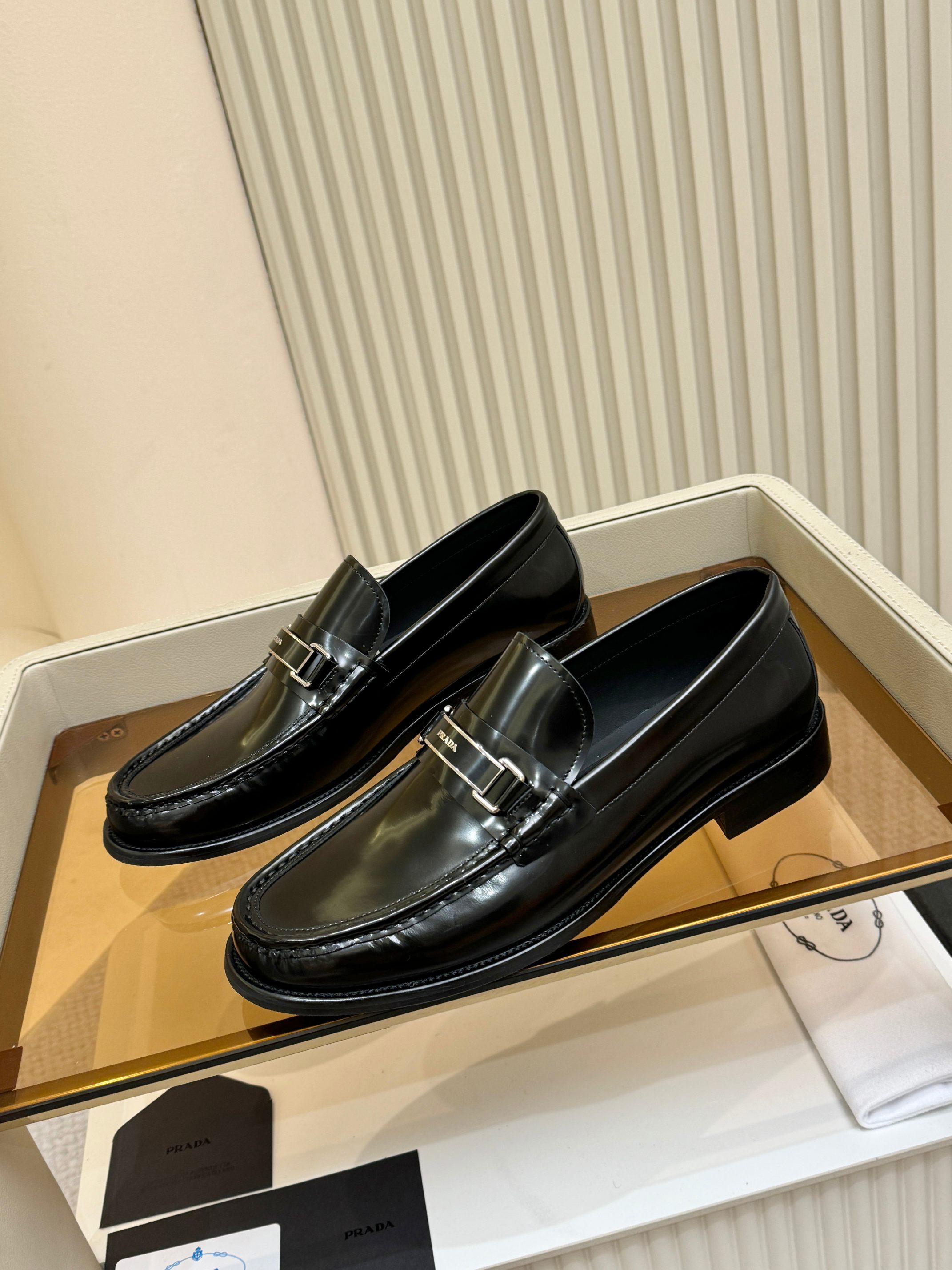 Cheap Prada Leather Dress Shoes For Men in 211141, $80 USD- [IB211141] - Replica Prada Leather Dress Shoes For Men