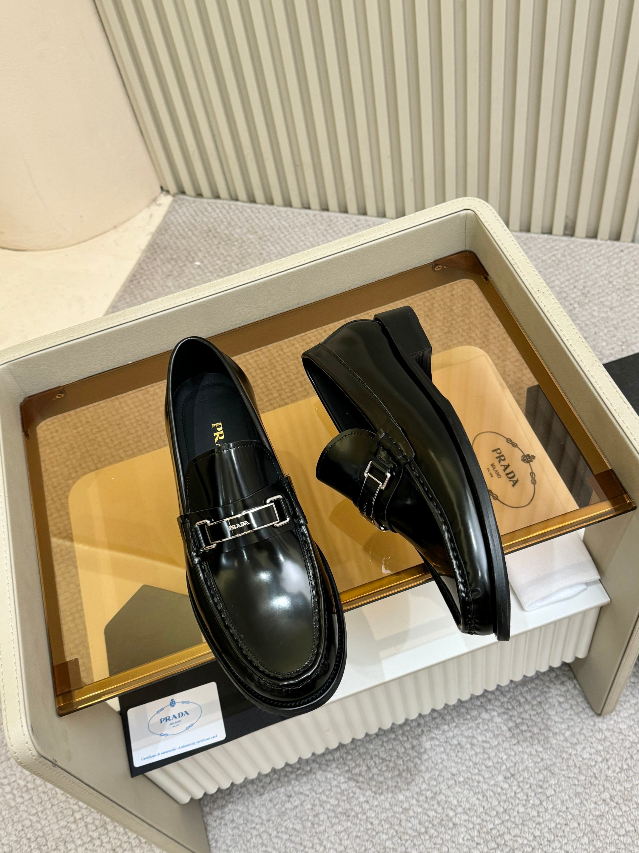Cheap Prada Leather Dress Shoes For Men in 211141, $80 USD- [IB211141] - Replica Prada Leather Dress Shoes For Men