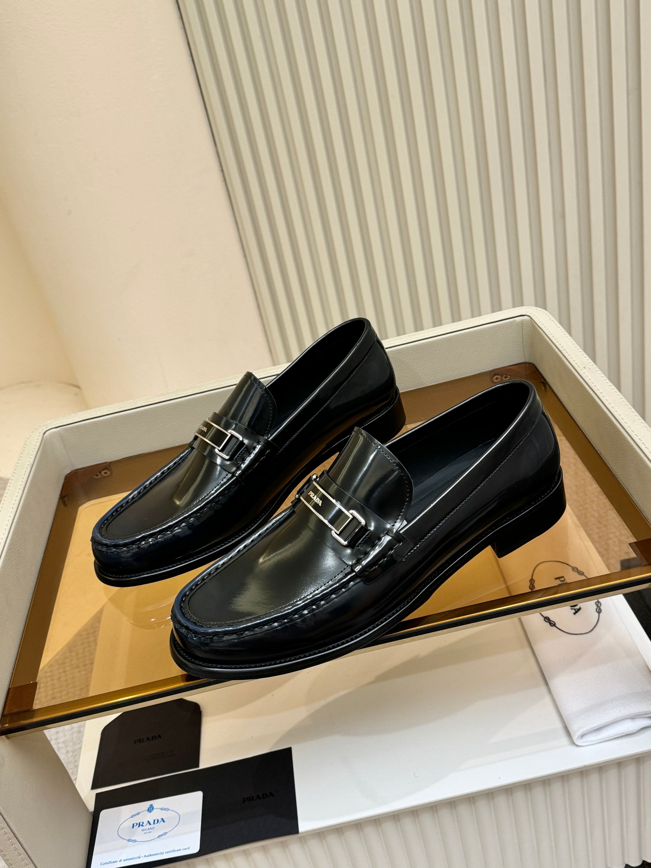 Cheap Prada Leather Dress Shoes For Men in 211143, $80 USD- [IB211143] - Replica Prada Leather Dress Shoes For Men