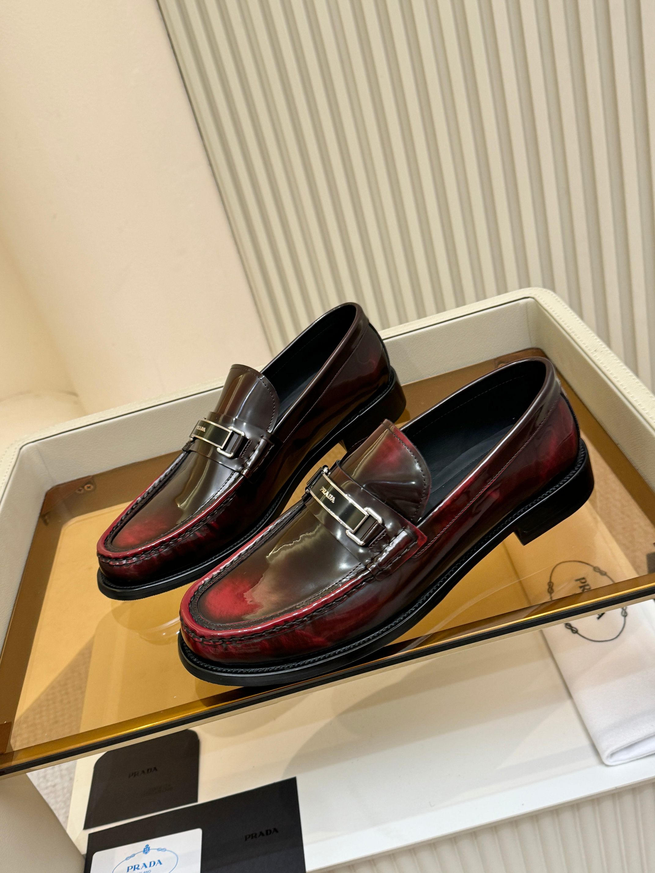 Cheap Prada Leather Dress Shoes For Men in 211144, $80 USD- [IB211144] - Replica Prada Leather Dress Shoes For Men