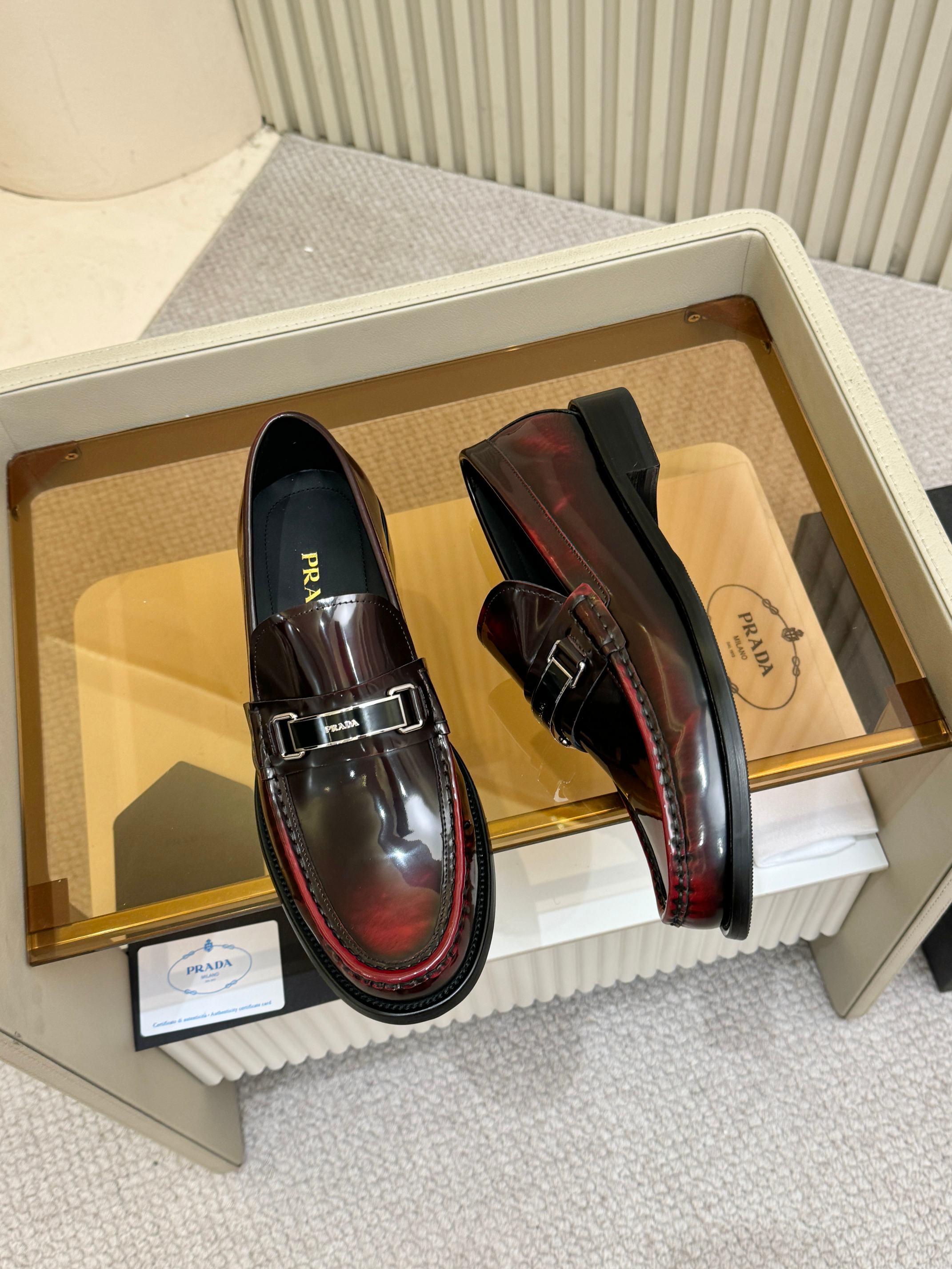 Cheap Prada Leather Dress Shoes For Men in 211144, $80 USD- [IB211144] - Replica Prada Leather Dress Shoes For Men