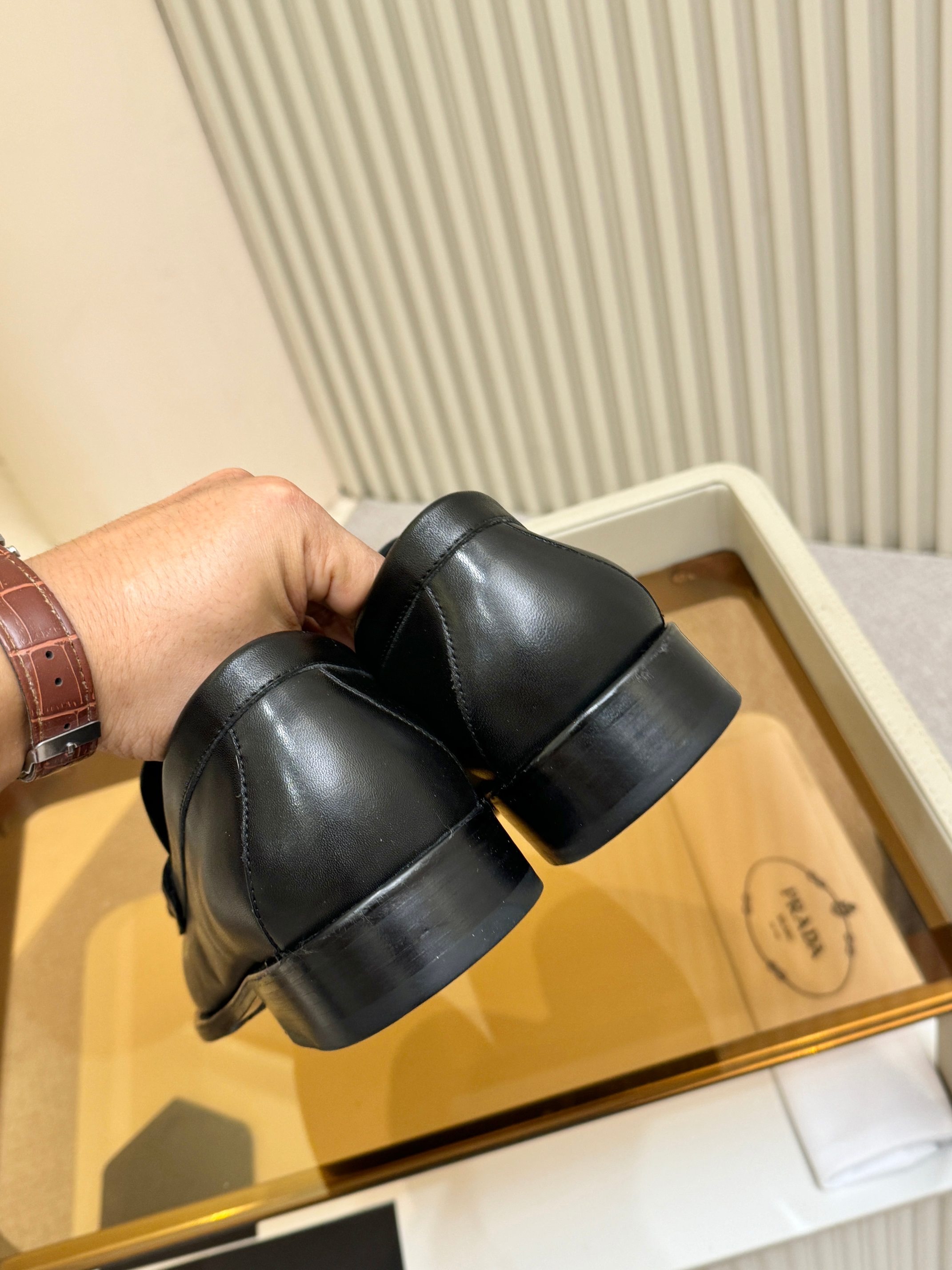 Cheap Prada Leather Dress Shoes For Men in 211145, $80 USD- [IB211145] - Replica Prada Leather Dress Shoes For Men